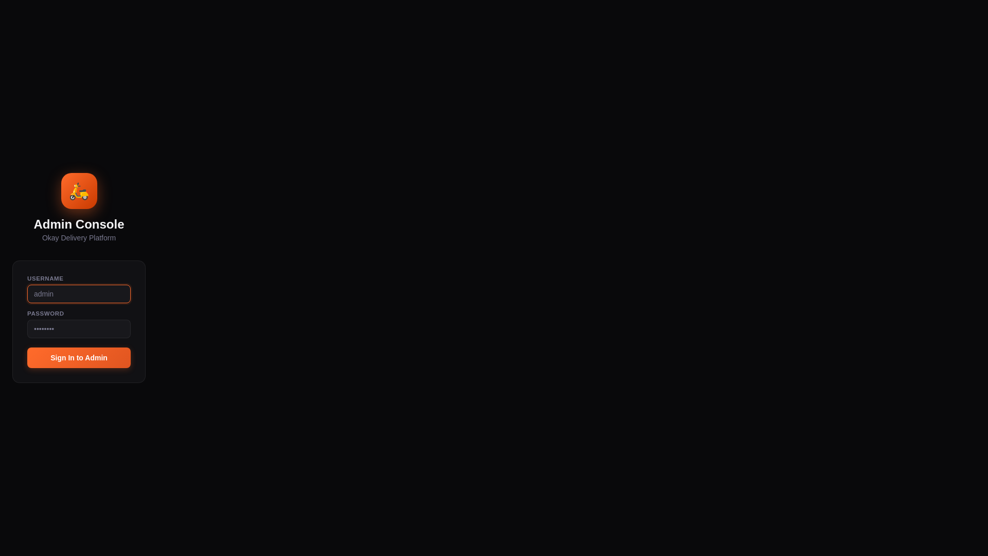 website screenshot of https://okay-admin-dashboard.pages.dev/