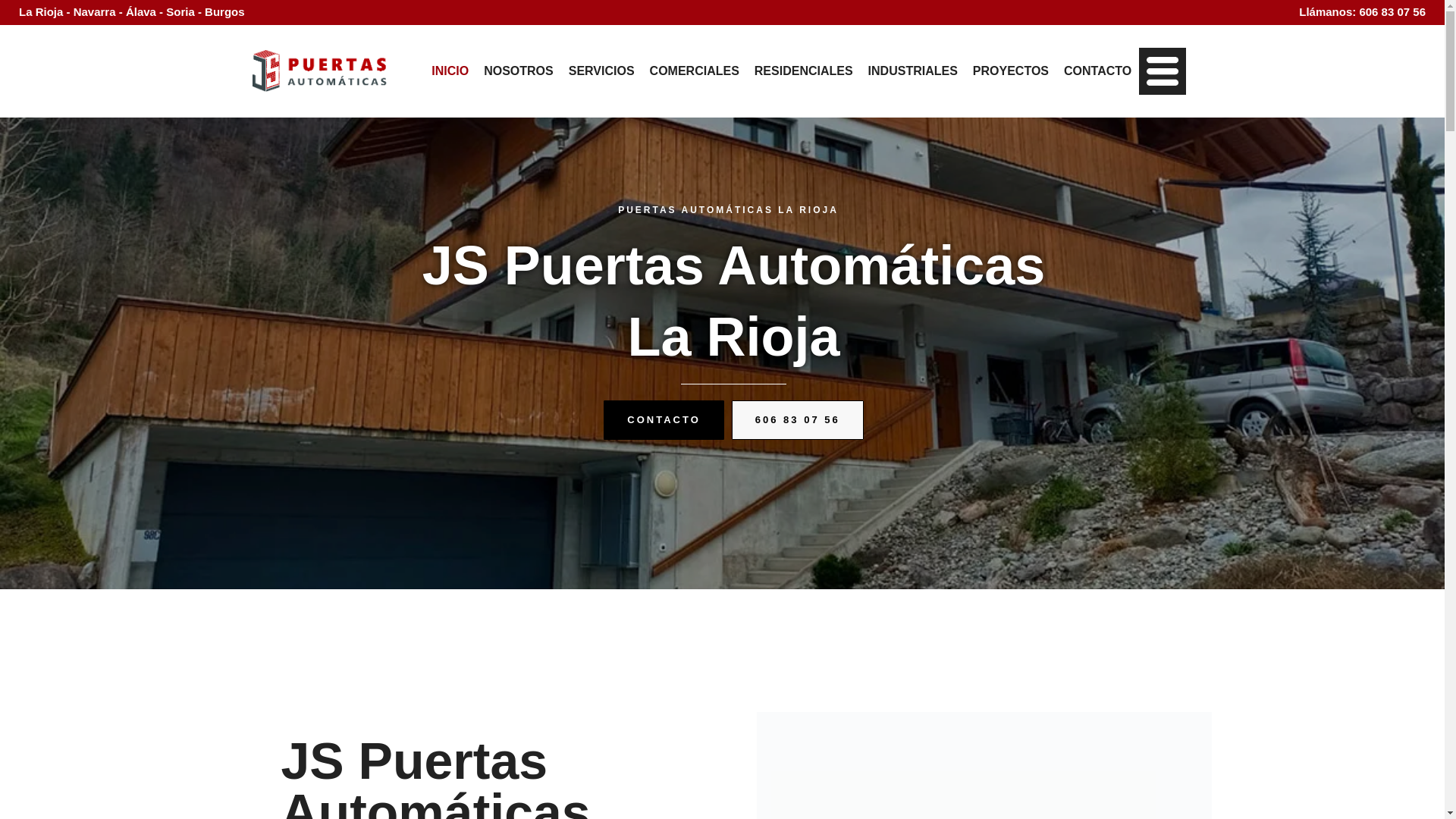 website screenshot of https://jspuertasautomaticas.com/