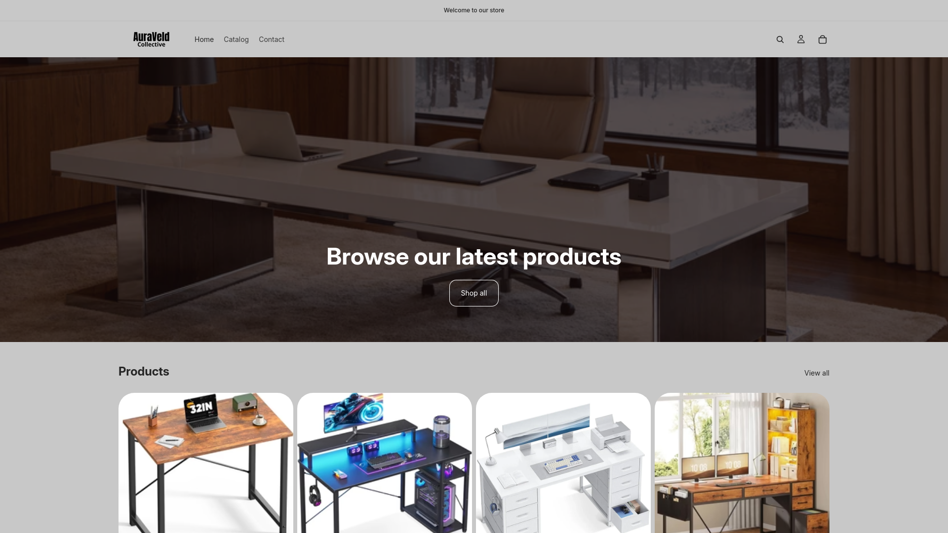 website screenshot of https://auraveldcollective.com