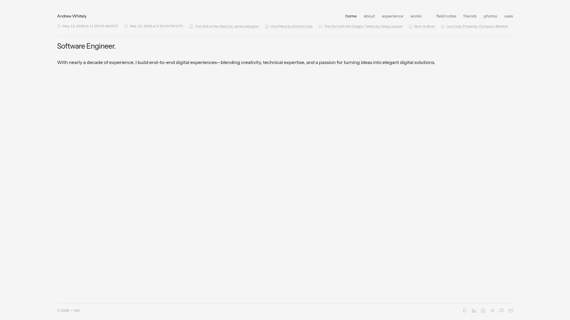 website screenshot of https://aw-works.pages.dev/