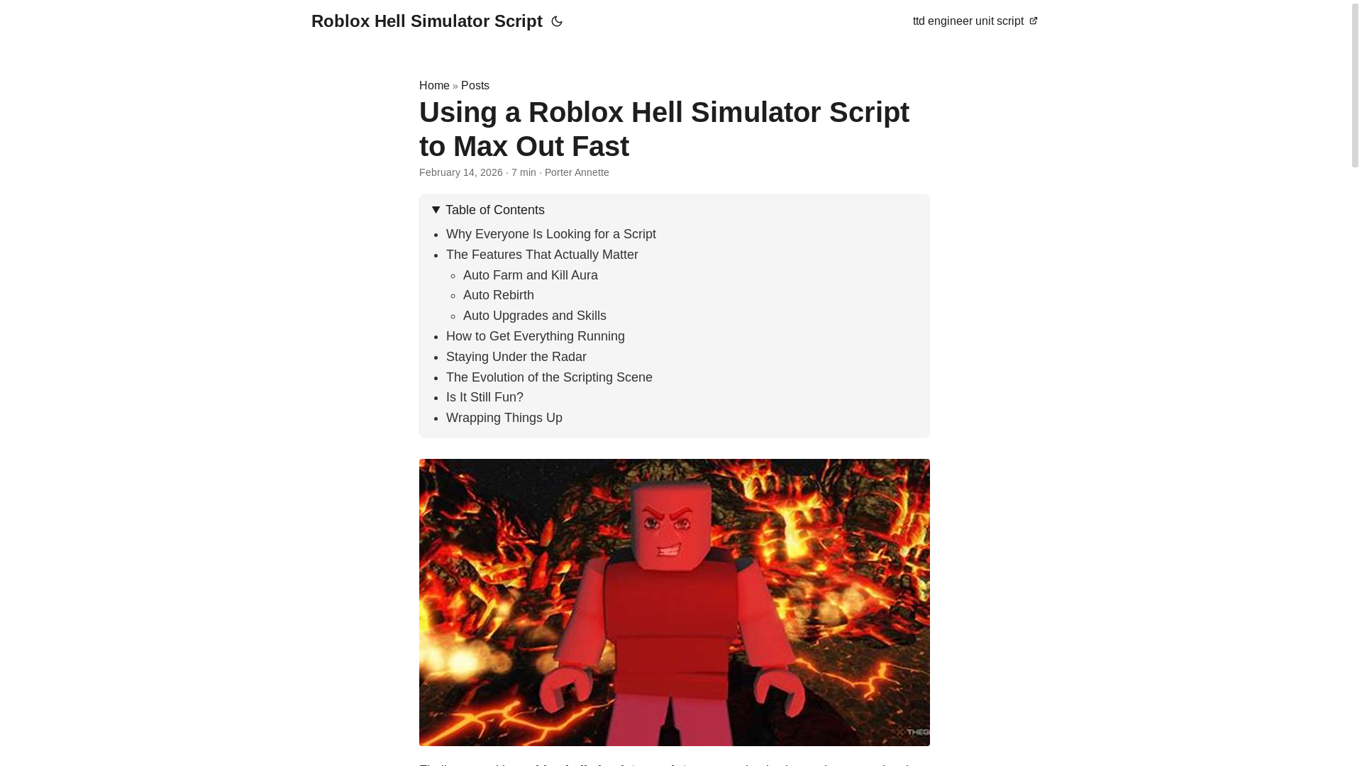 website screenshot of https://roblox-hell-simulator-script.pages.dev/