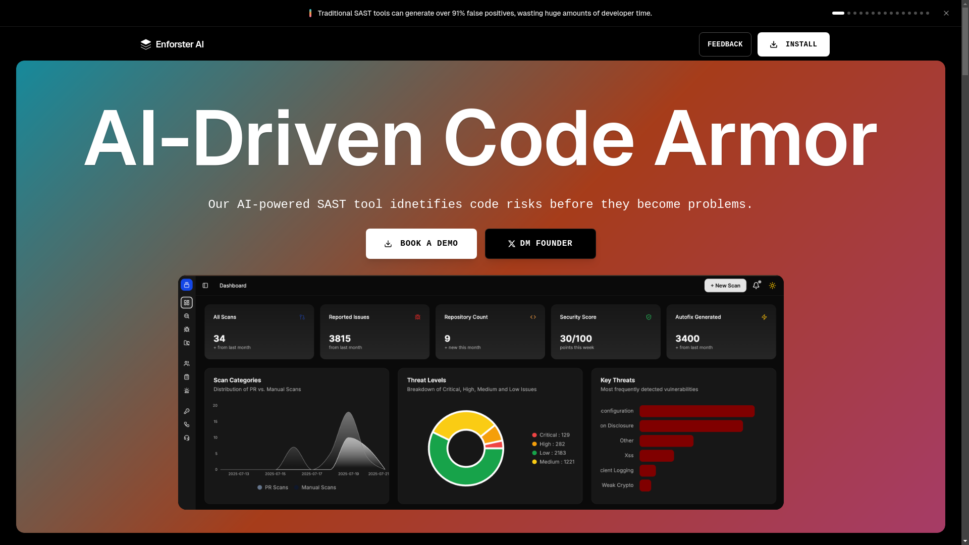 website screenshot of https://enforster.ai/