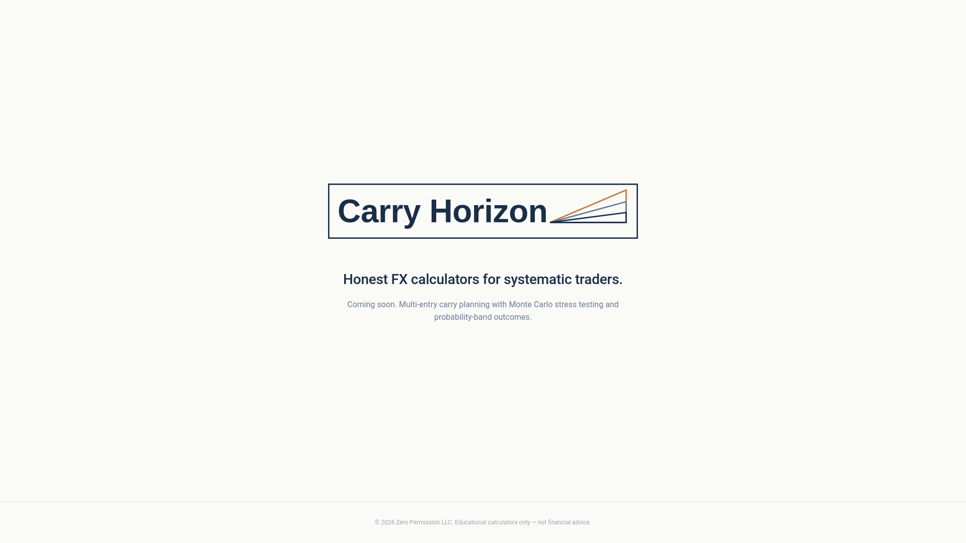 website screenshot of https://carryhorizon.com/