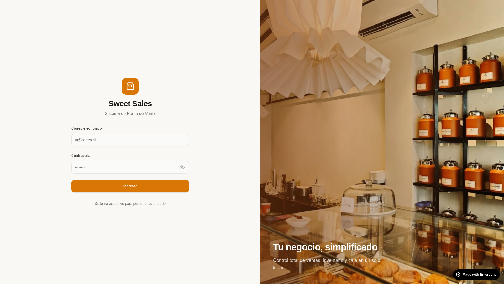website screenshot of https://sweet-sales-pos.pages.dev/