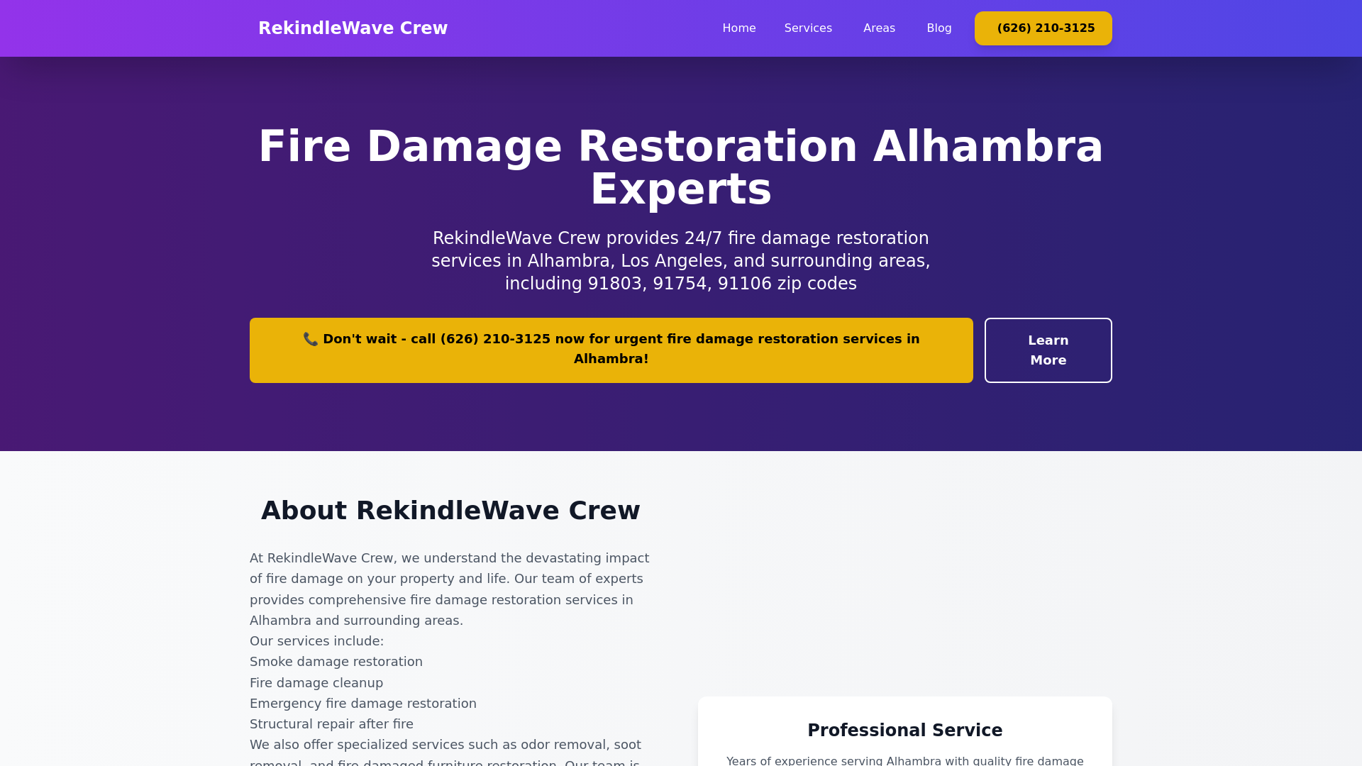 website screenshot of https://firedamagerestorationalhambra.pages.dev/
