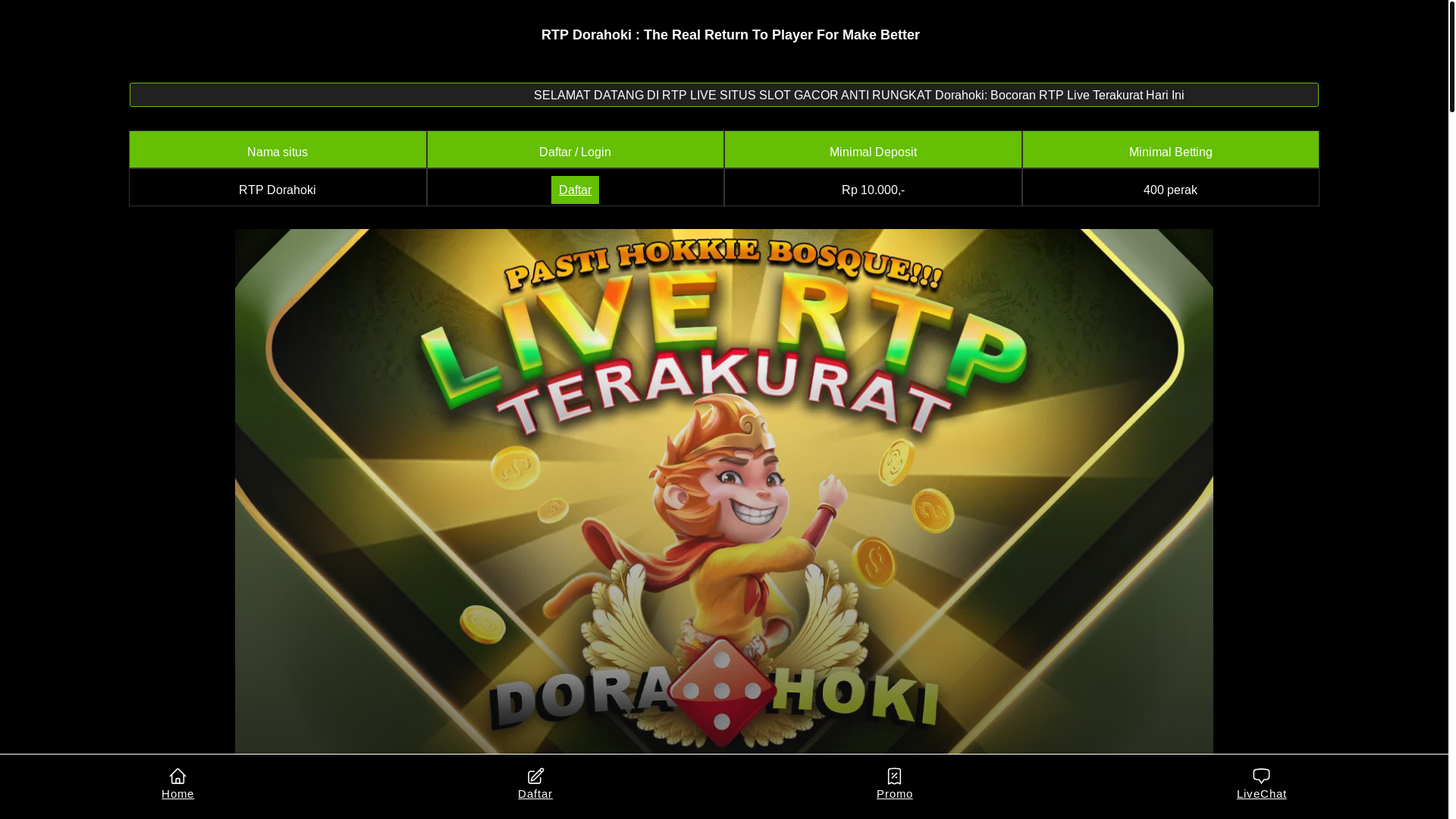 website screenshot of https://rtpslotter-dorahoki.pages.dev/