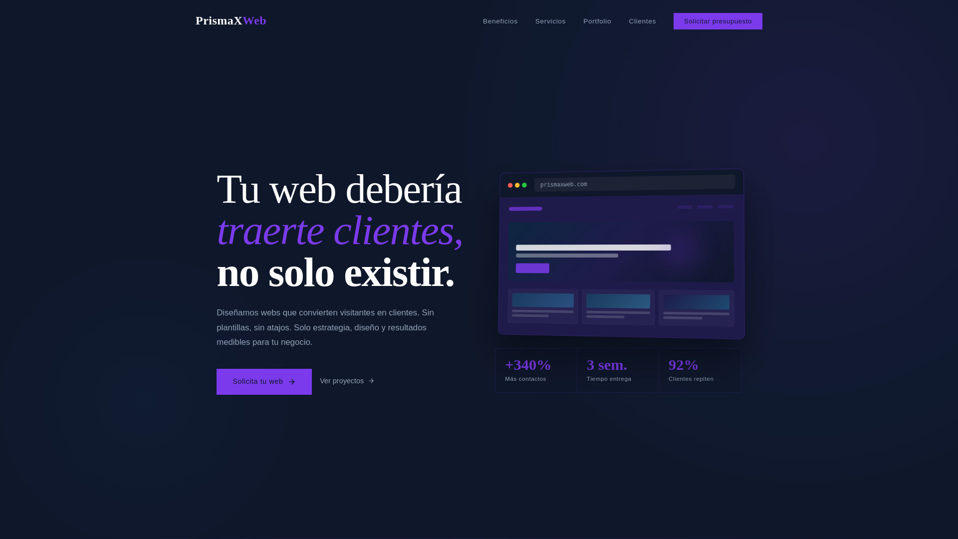 website screenshot of https://prismaxweb.com/