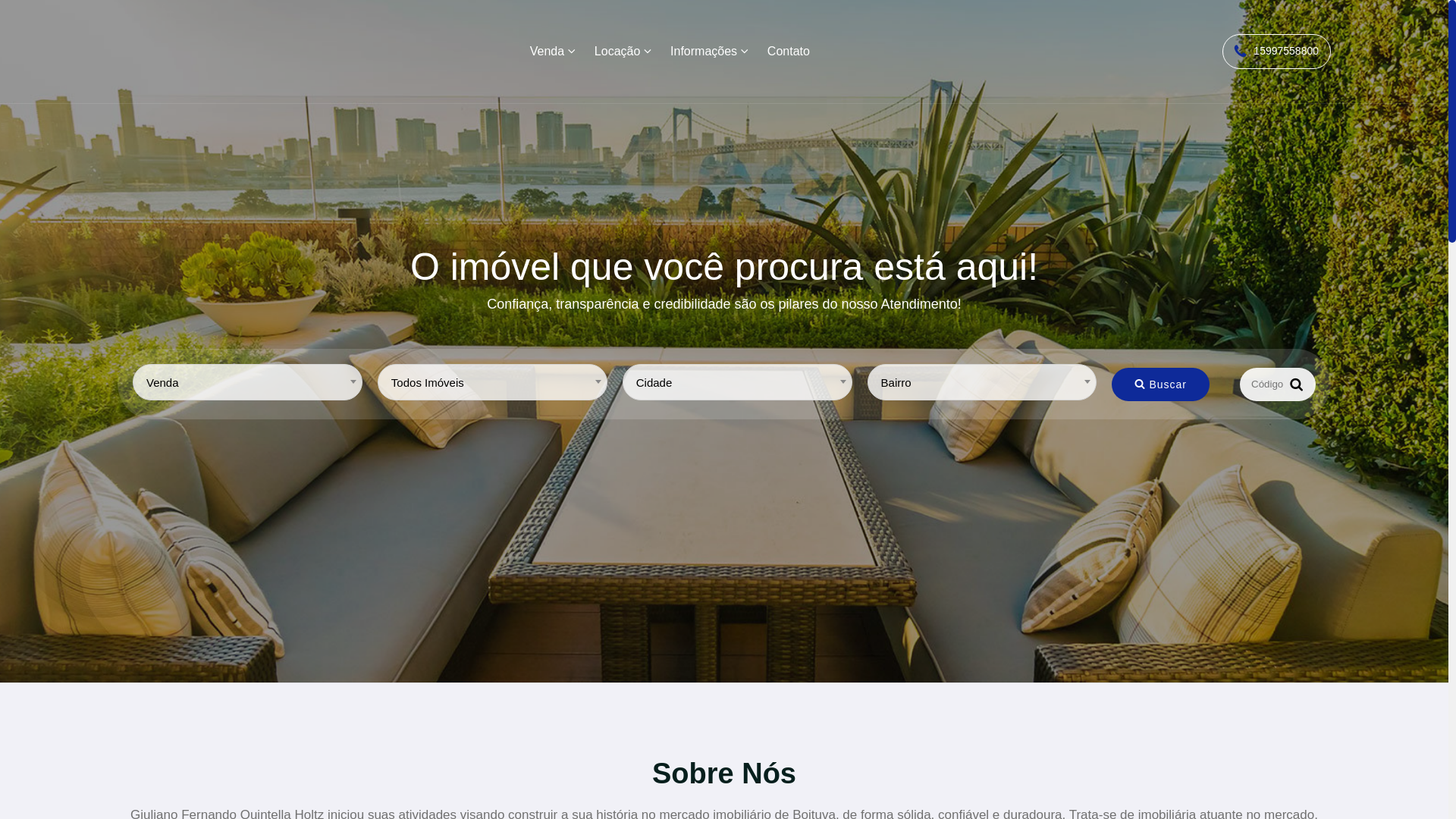 website screenshot of https://giulianoholtzimoveis.com.br/