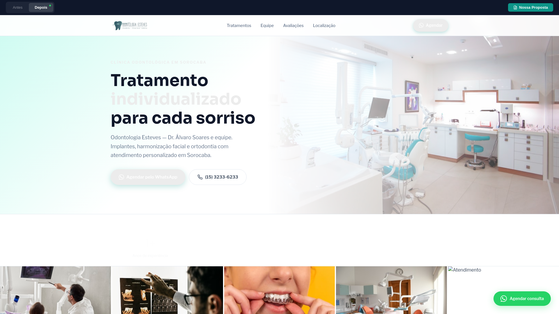 website screenshot of https://odontologia-esteves-preview.pages.dev/