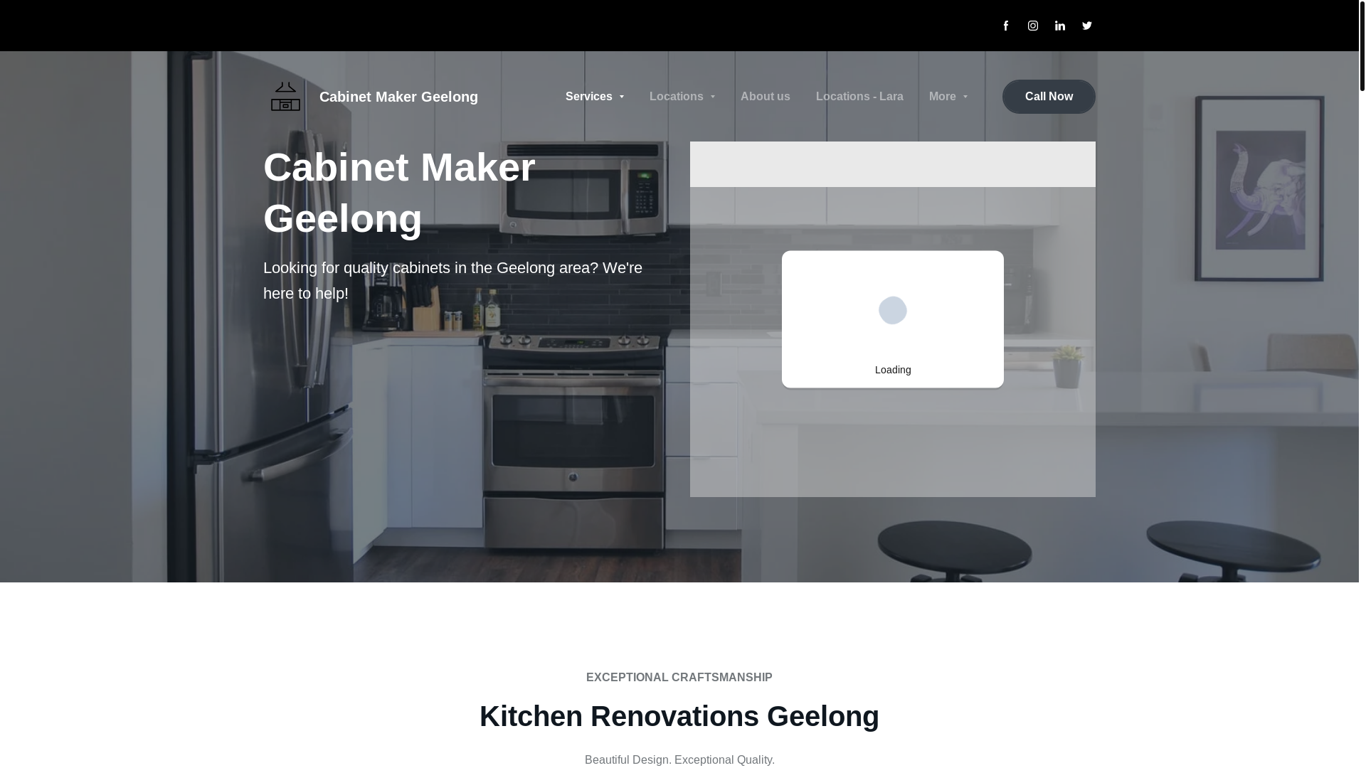 website screenshot of https://cabinetmakergeelong.online/