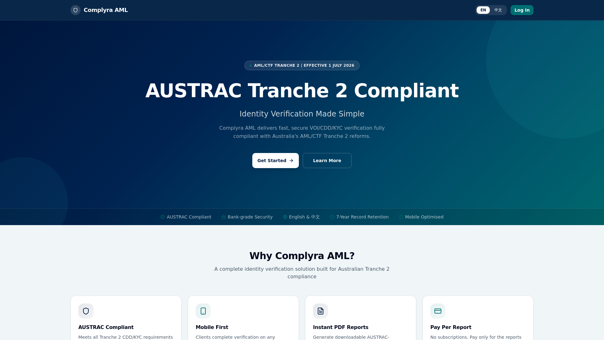 website screenshot of https://complyraml.com/