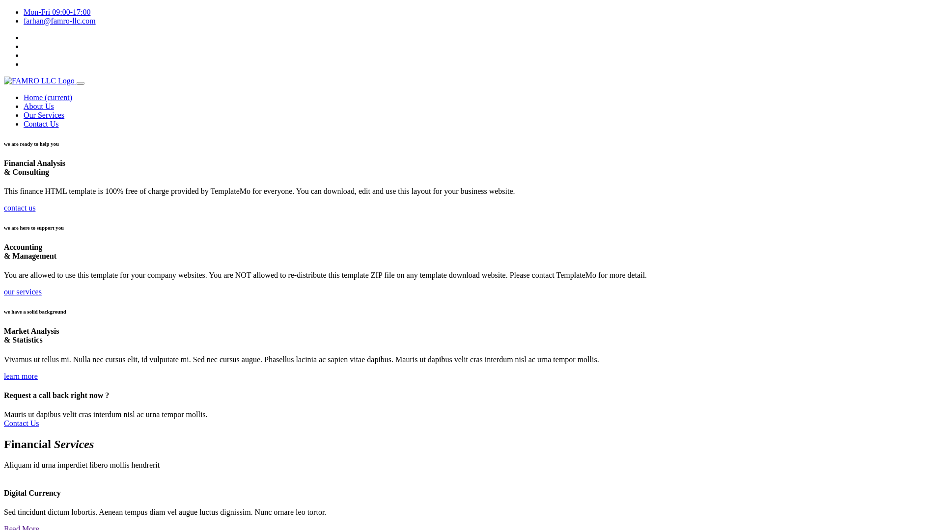 website screenshot of https://getfamro-llc.com/