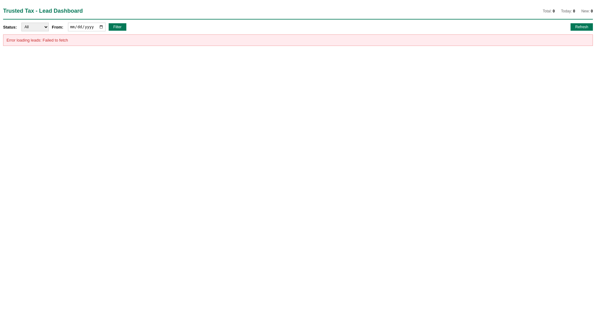 website screenshot of https://trusted-leads.pages.dev/