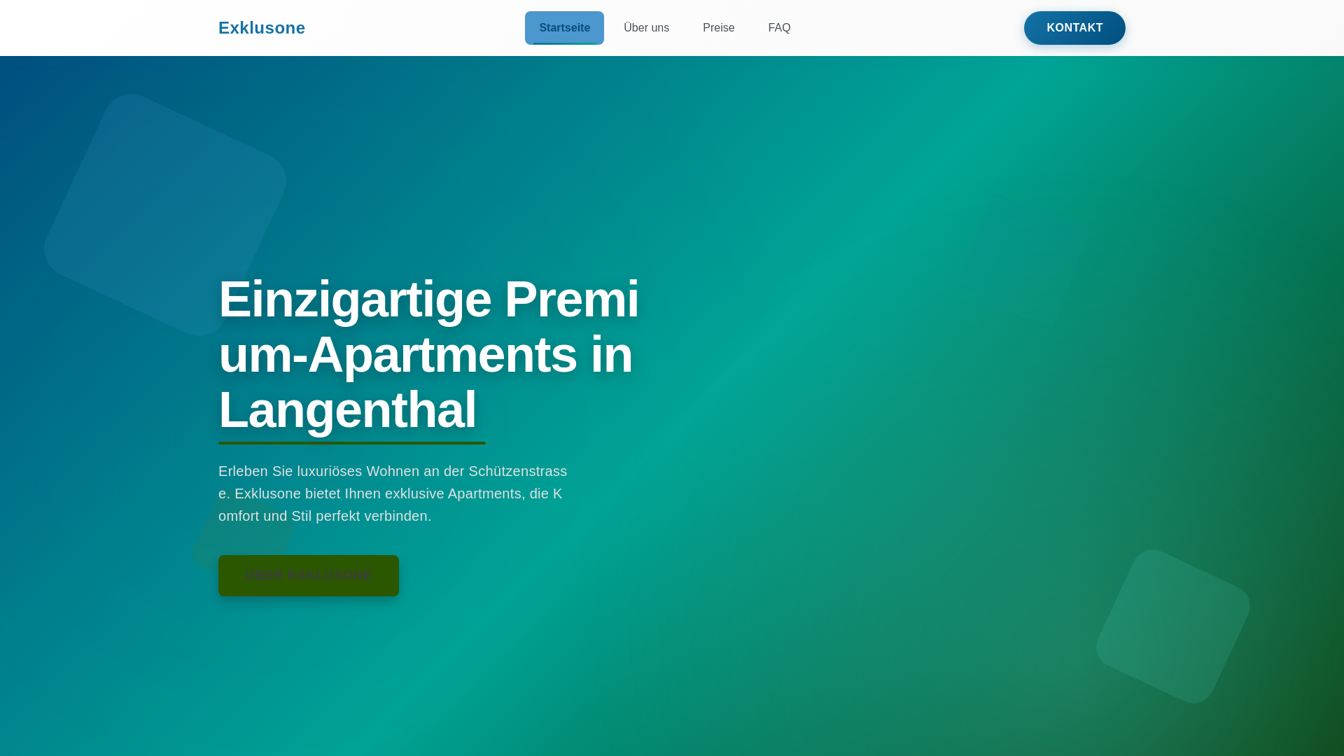 website screenshot of https://exklusone.link/