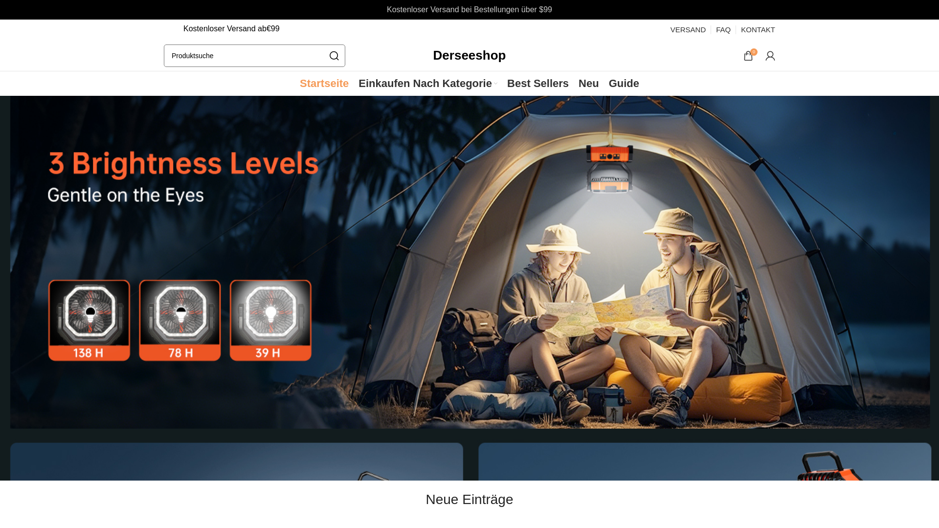 website screenshot of https://derseeshop.de