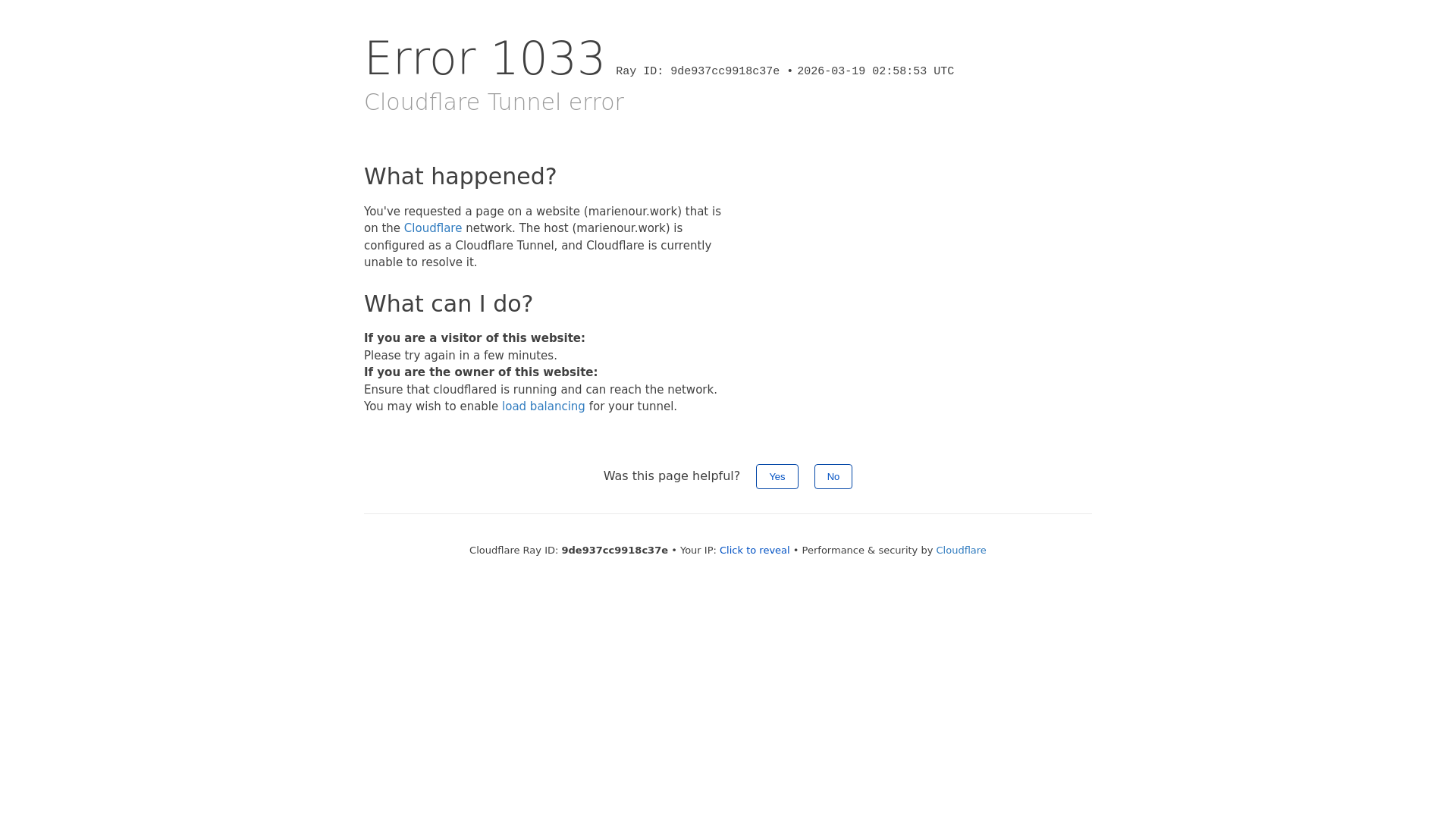 website screenshot of https://marienour.work/