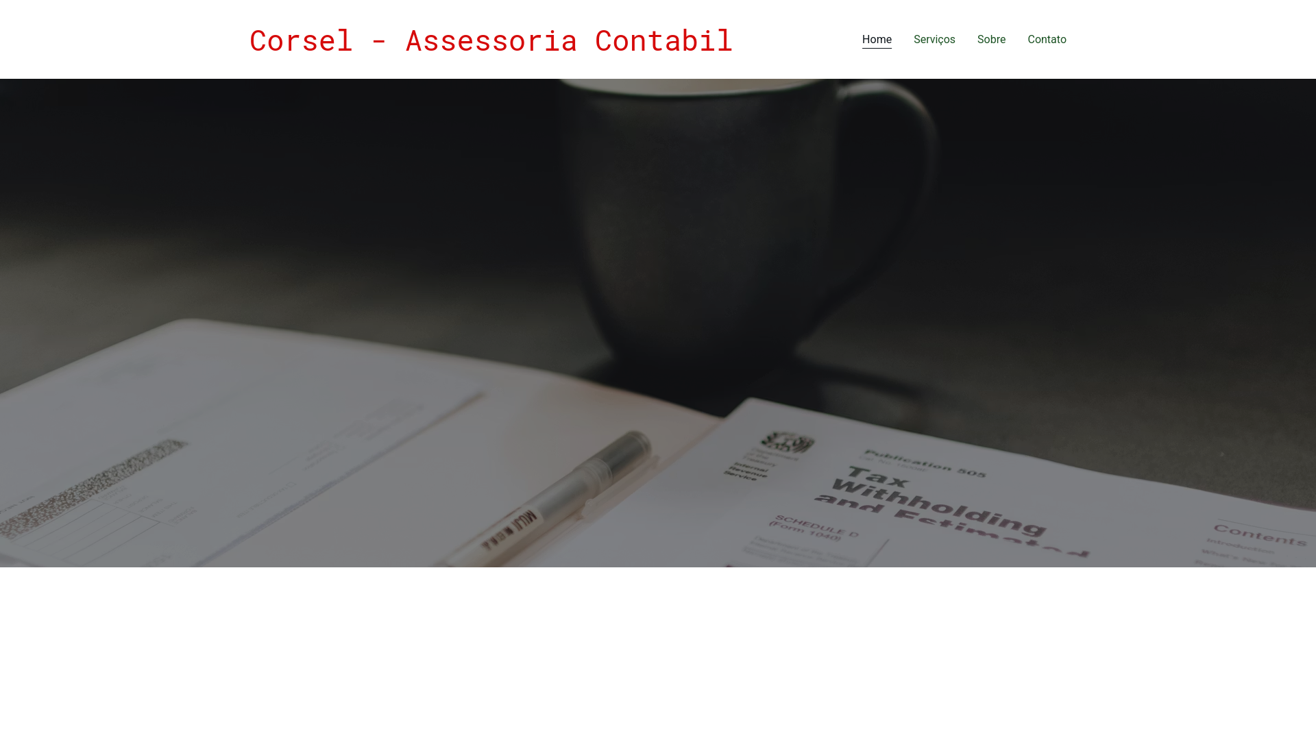website screenshot of https://corselcontabilidade.shop/