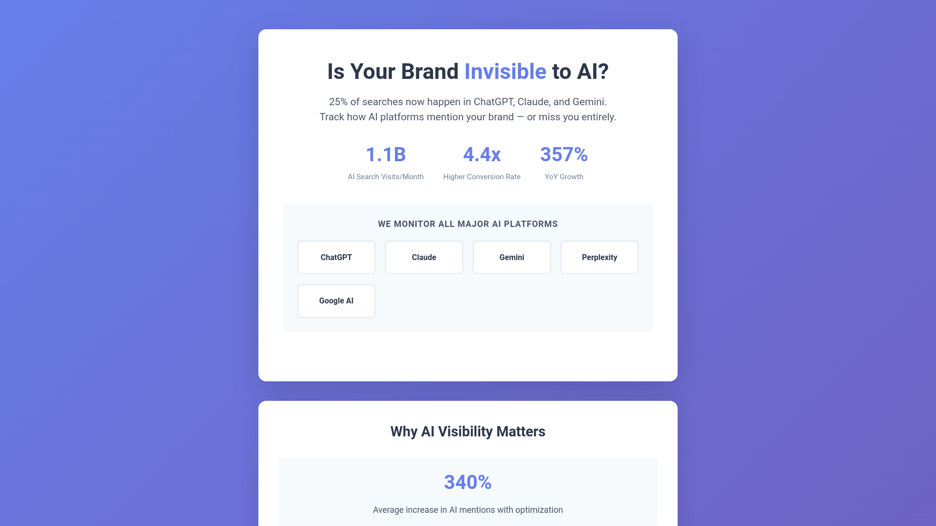website screenshot of https://brandsight-ai.pages.dev/