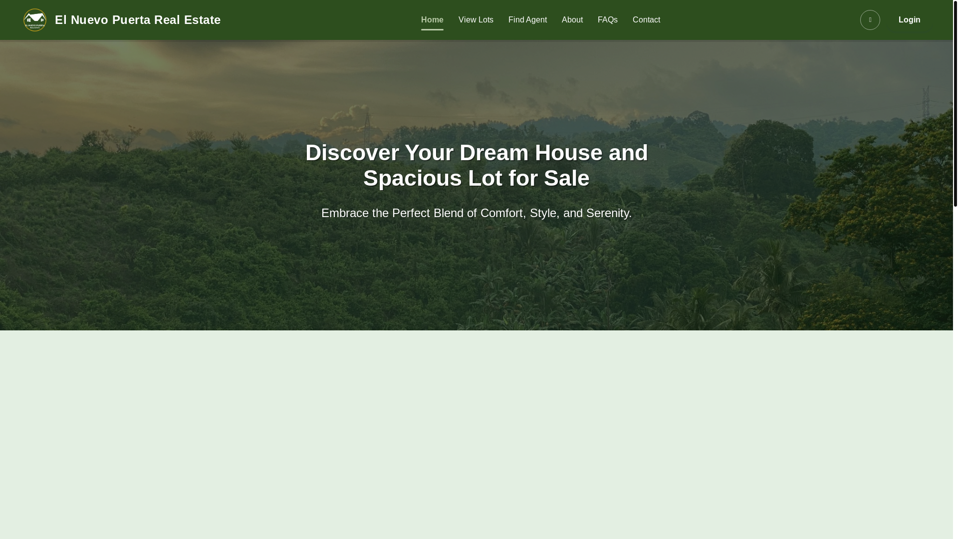 website screenshot of https://nuevopuertarealestate.com
