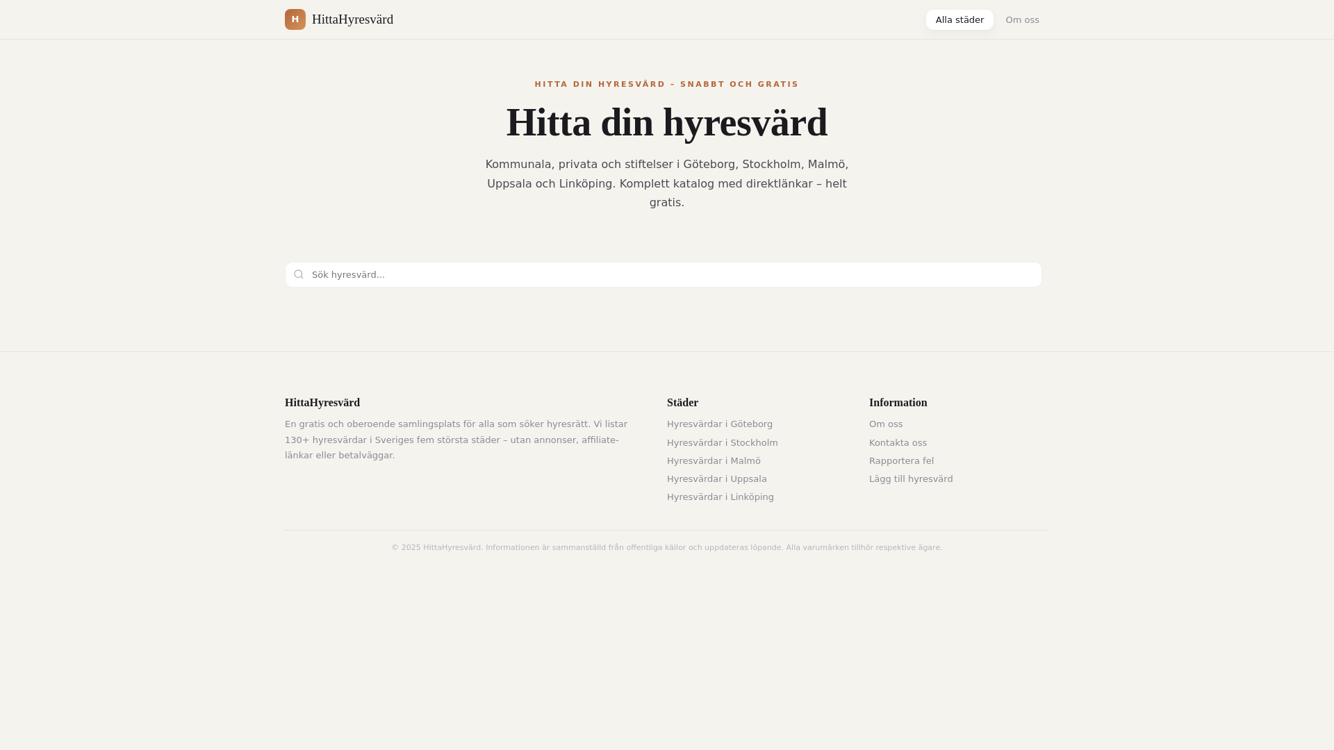 website screenshot of https://hittahyresvard.pages.dev/