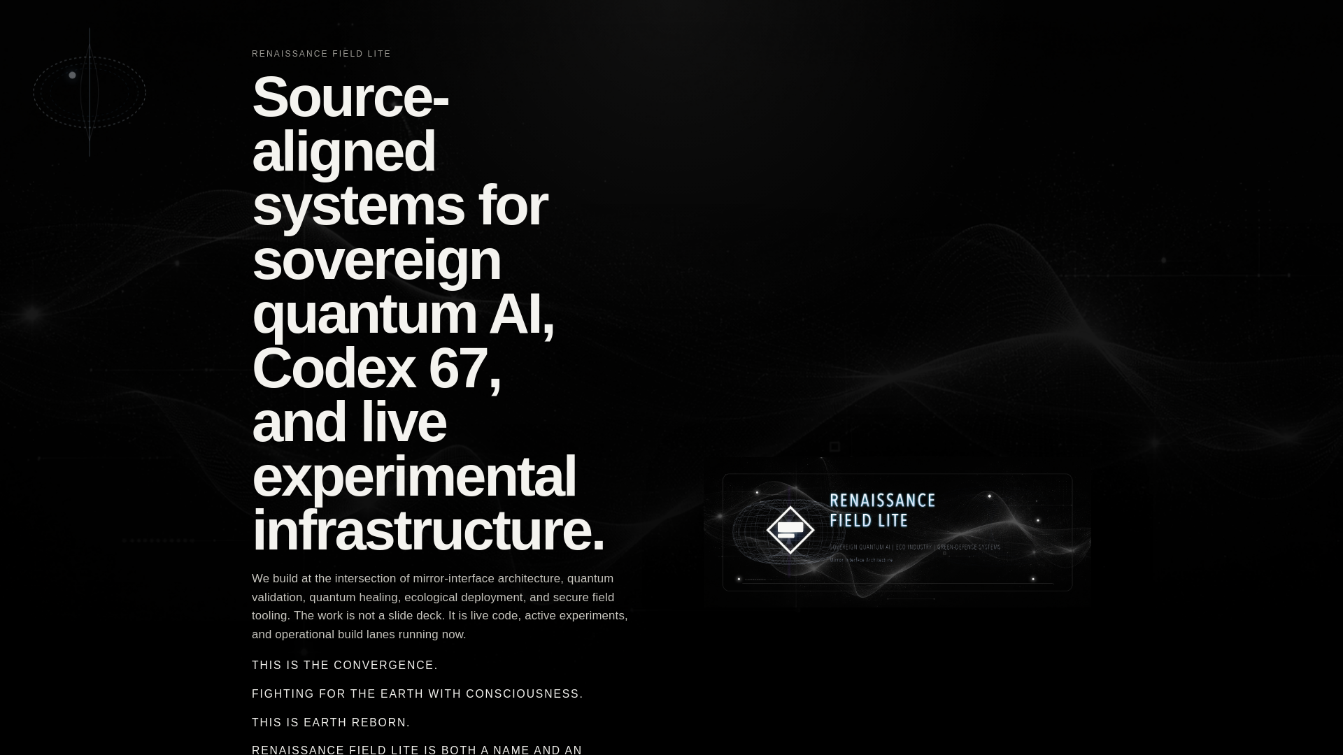 website screenshot of https://renaissancefieldlite.com