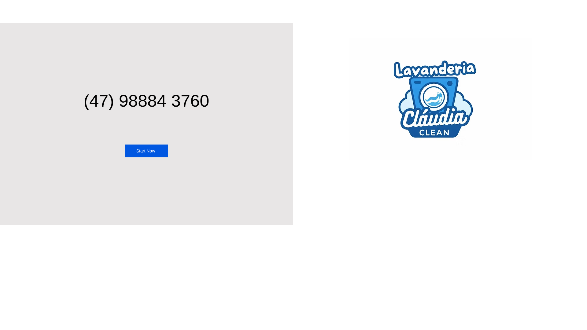 website screenshot of https://claudiacleanlavanderia.com/