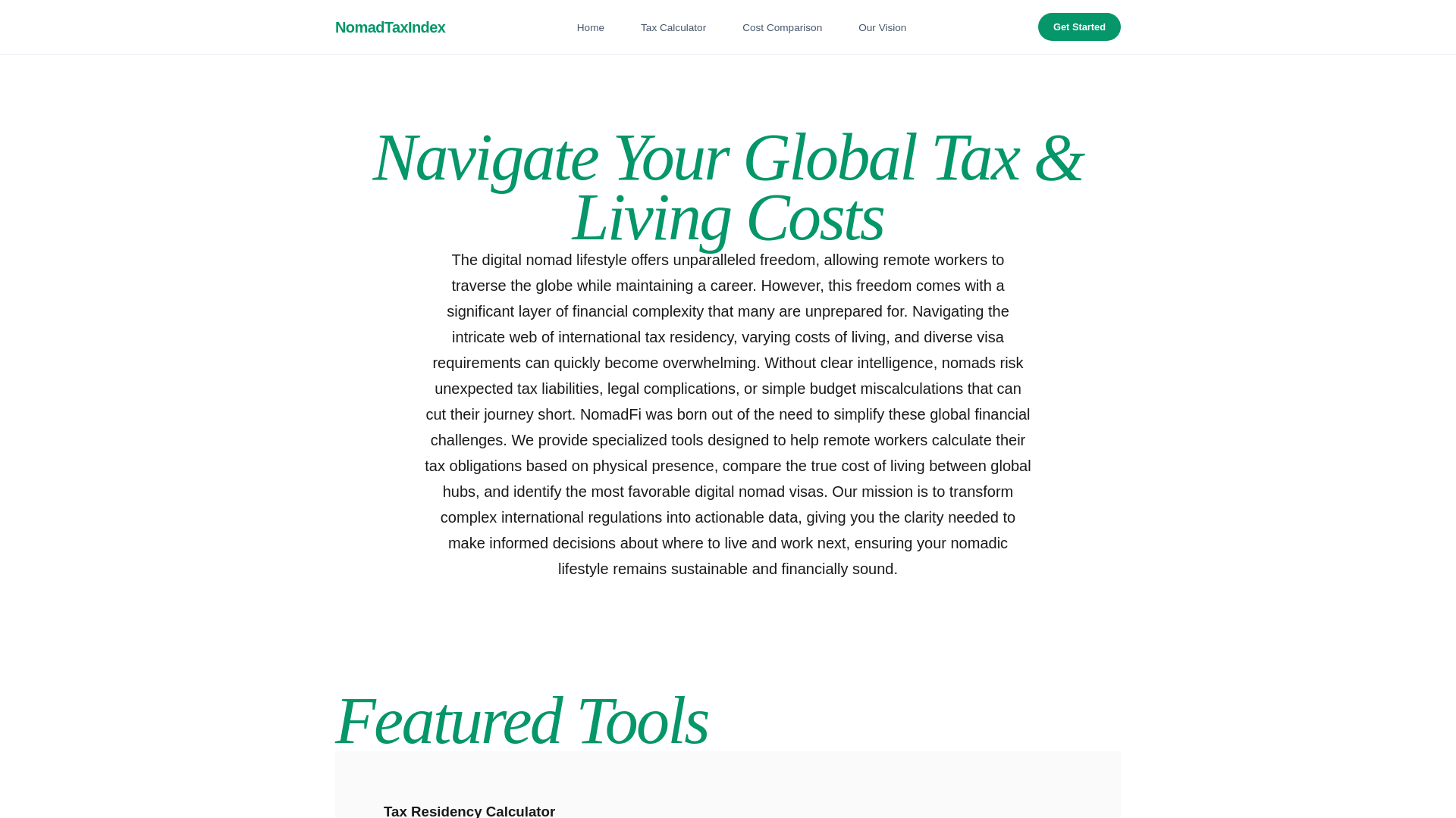 website screenshot of https://nomadtax-002.pages.dev/