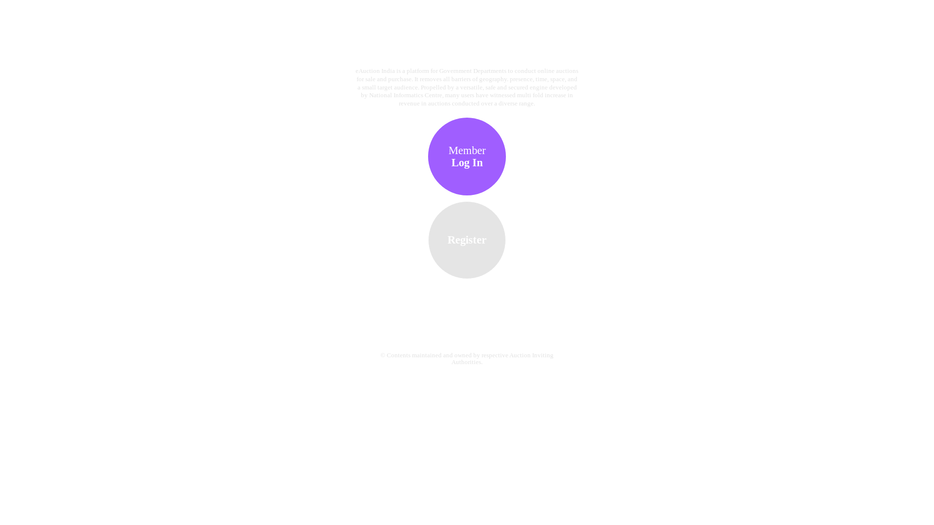 website screenshot of https://eauctionmembersaccess.com/