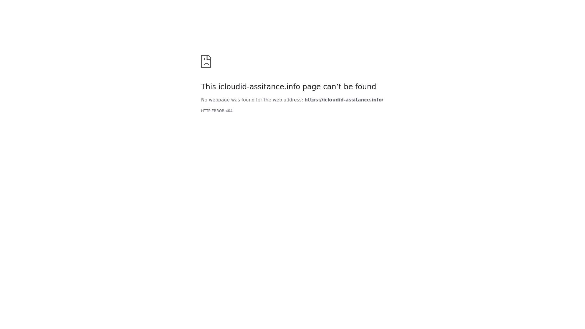 website screenshot of https://icloudid-assitance.info/