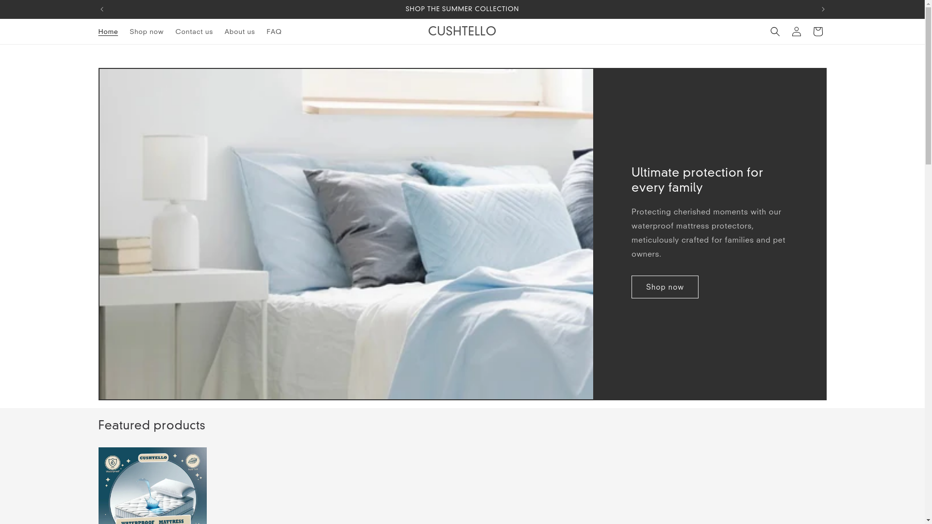 website screenshot of https://cushtello.shop/