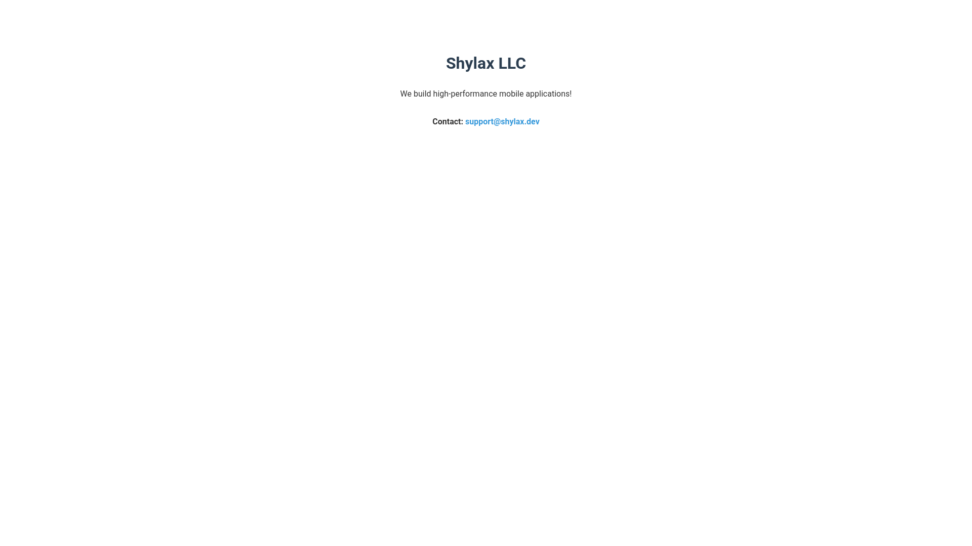website screenshot of https://shylax.dev/