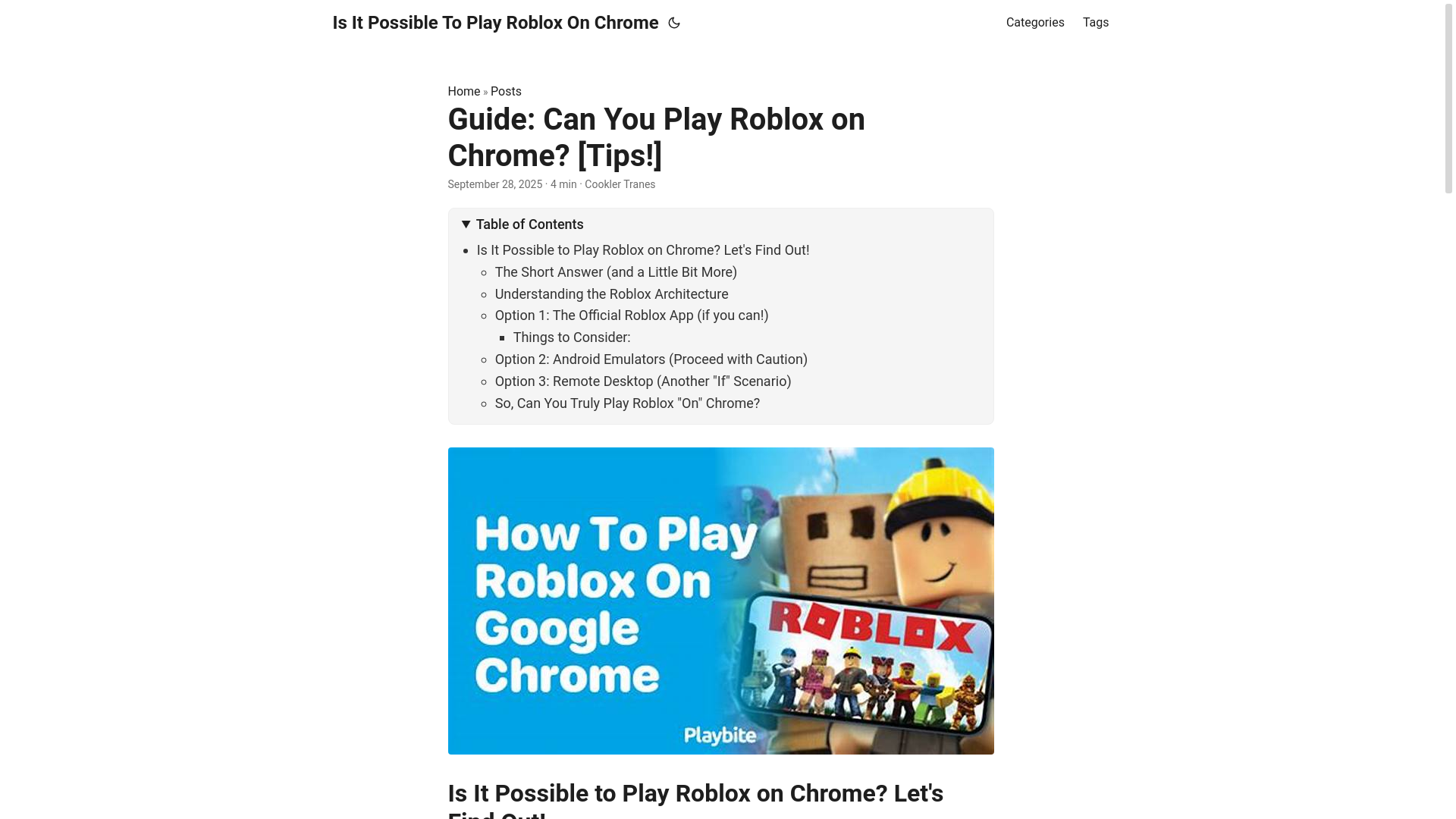 website screenshot of https://is-it-possible-to-play-roblox-on-chrome.pages.dev/