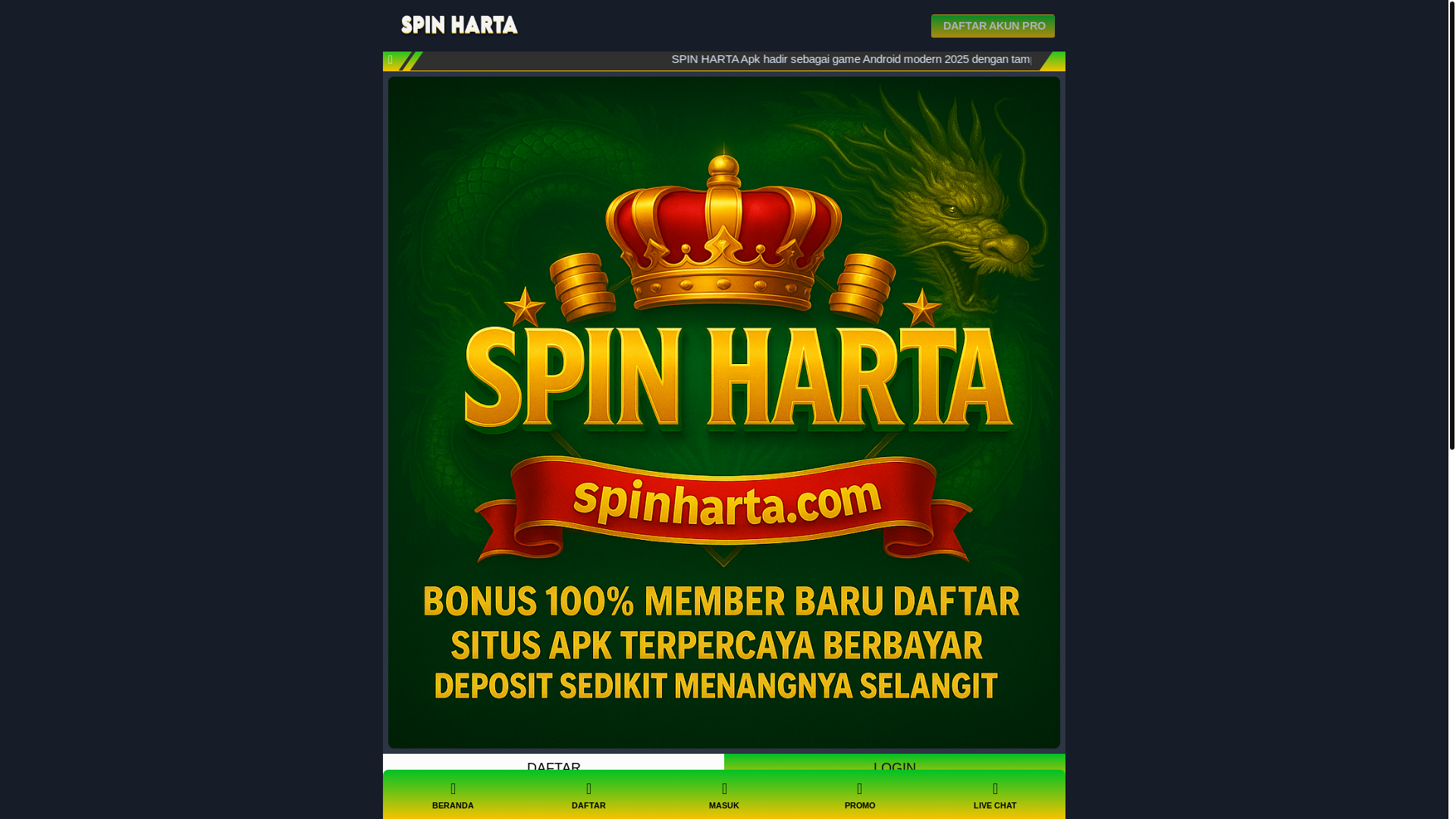 website screenshot of https://sniper-unila-spinharta.pages.dev/