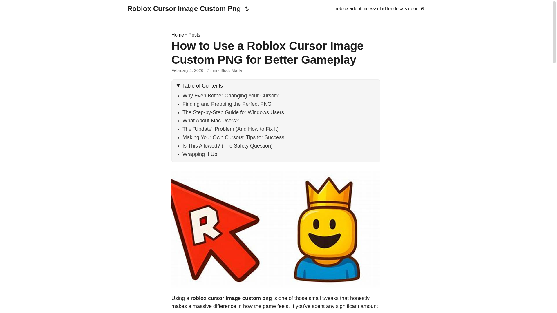website screenshot of https://robloxcursorimagecustompng.pages.dev/