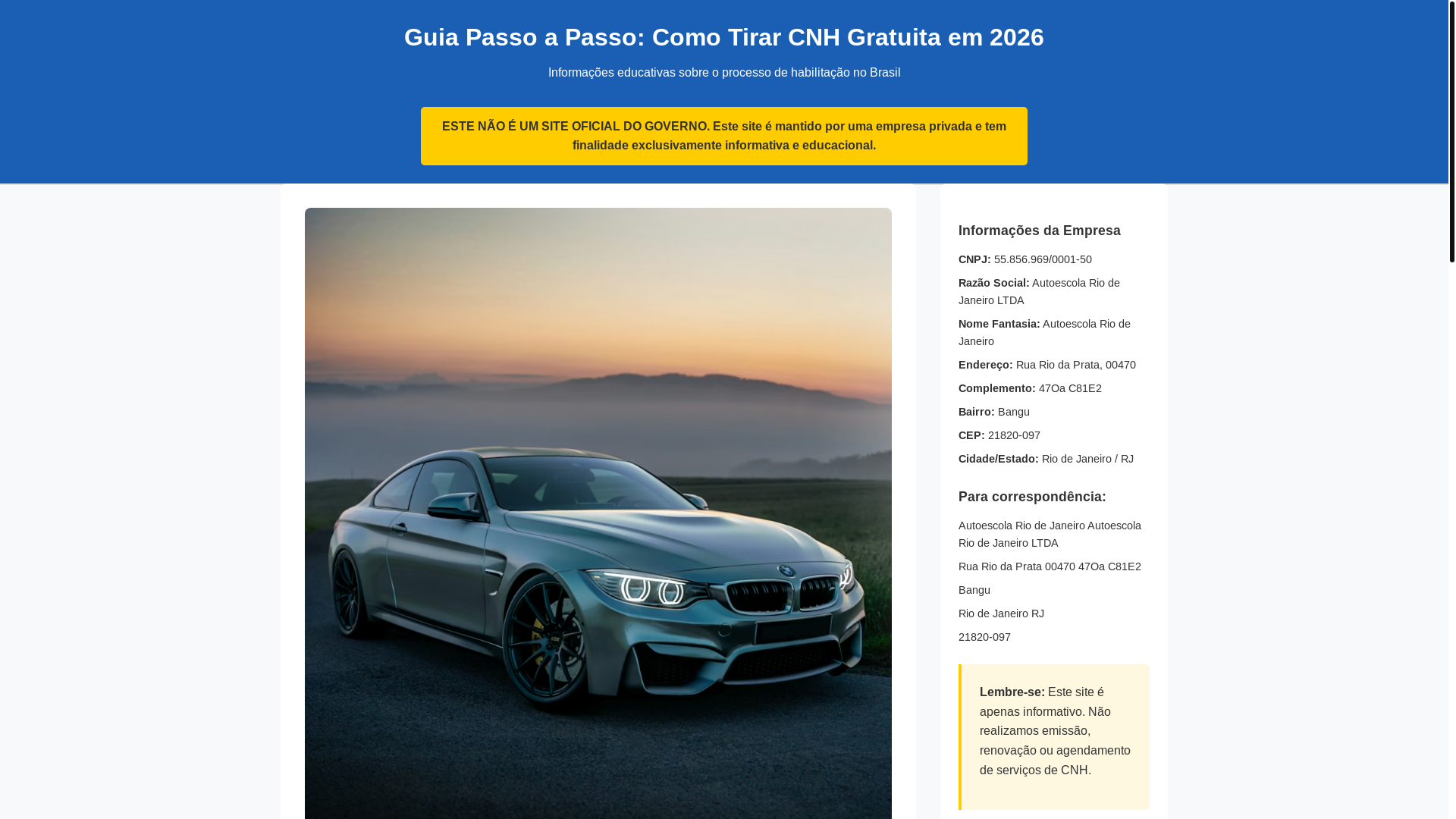 website screenshot of https://aprendatransito.blog/