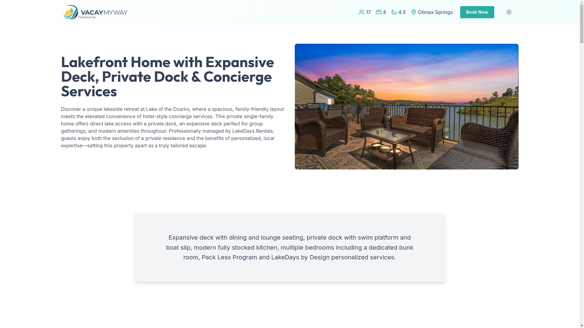 website screenshot of https://kayakbay.camp/