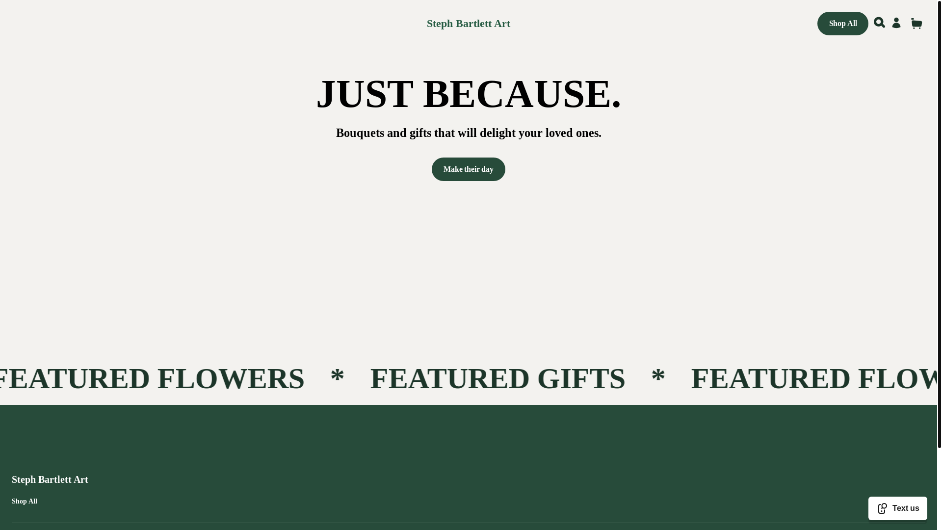 website screenshot of https://stephbartlettart.com/