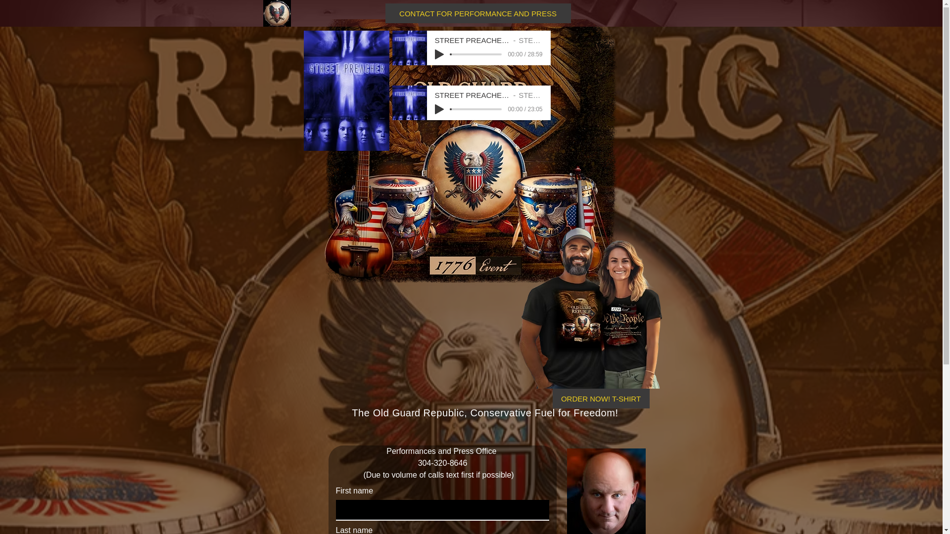 website screenshot of https://streetpreacherssoundtrack.com/