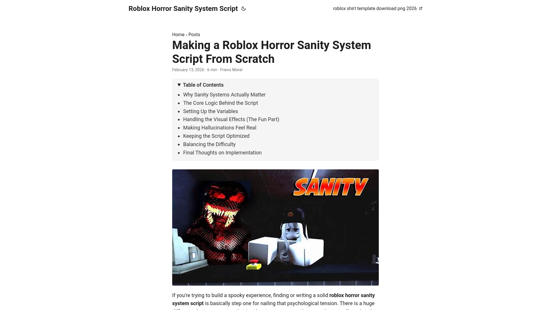 website screenshot of https://roblox-horror-sanity-system-script.pages.dev/
