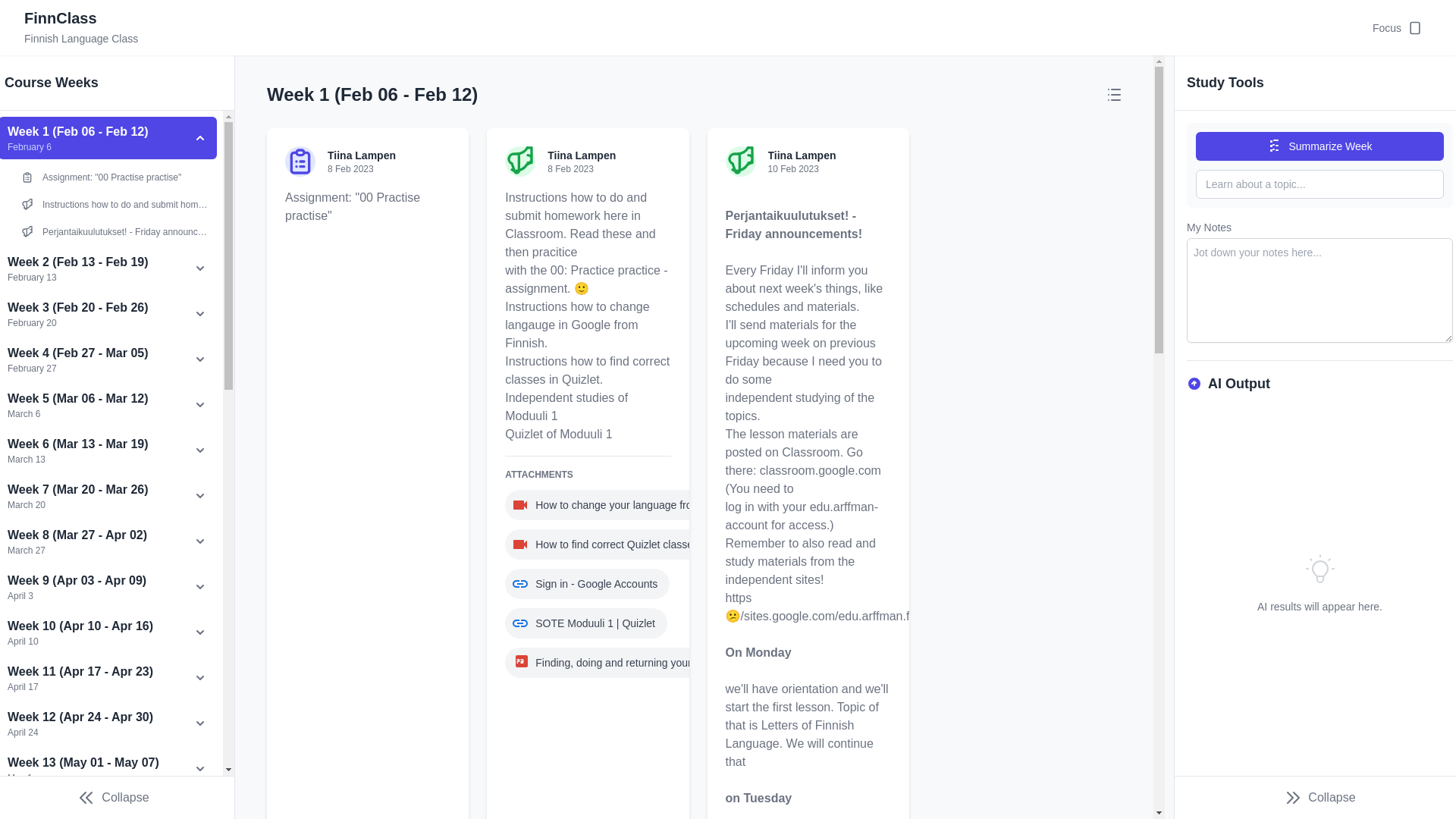 website screenshot of https://finnish-language-class.pages.dev/