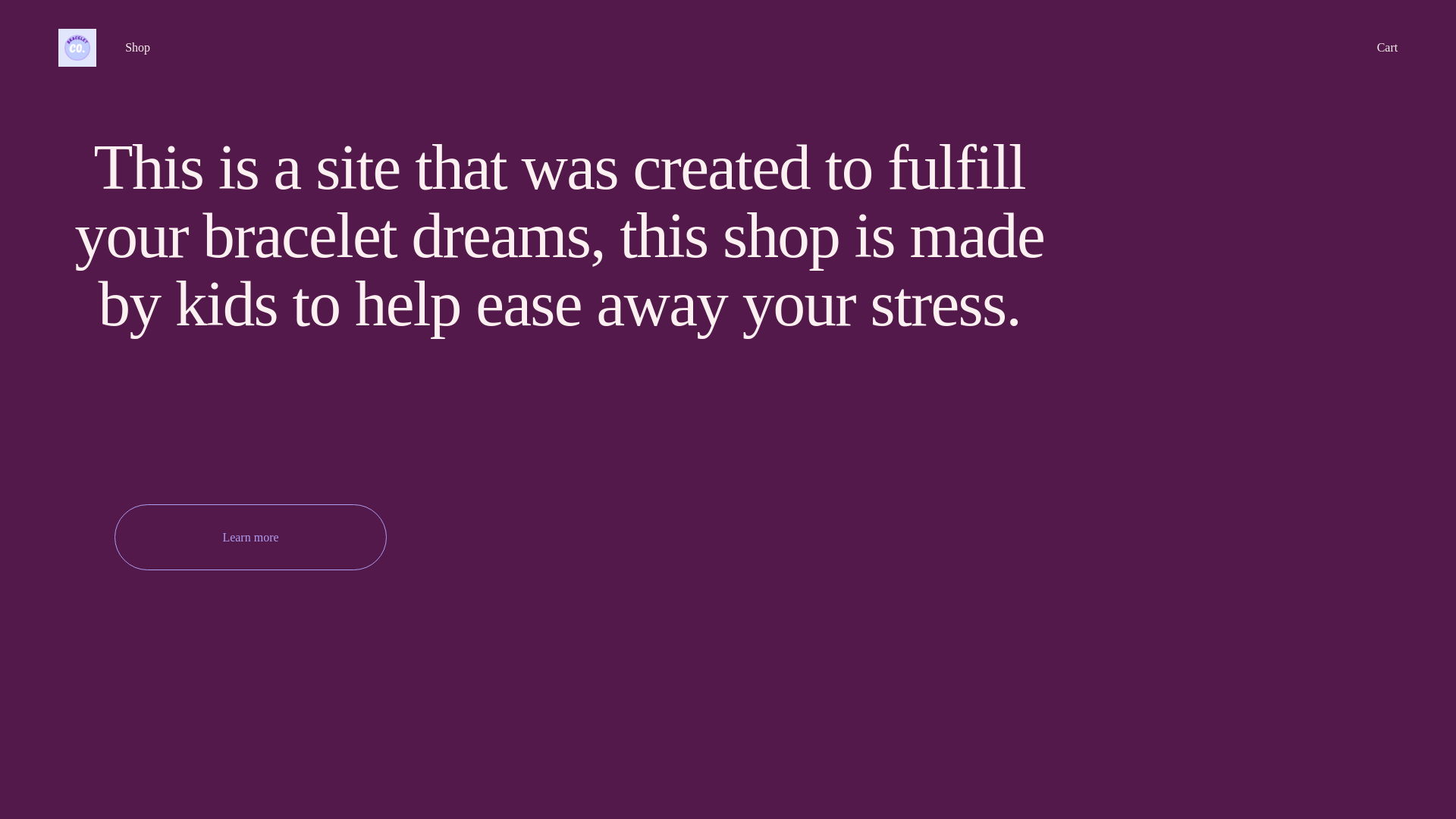 website screenshot of https://braceletco.org/