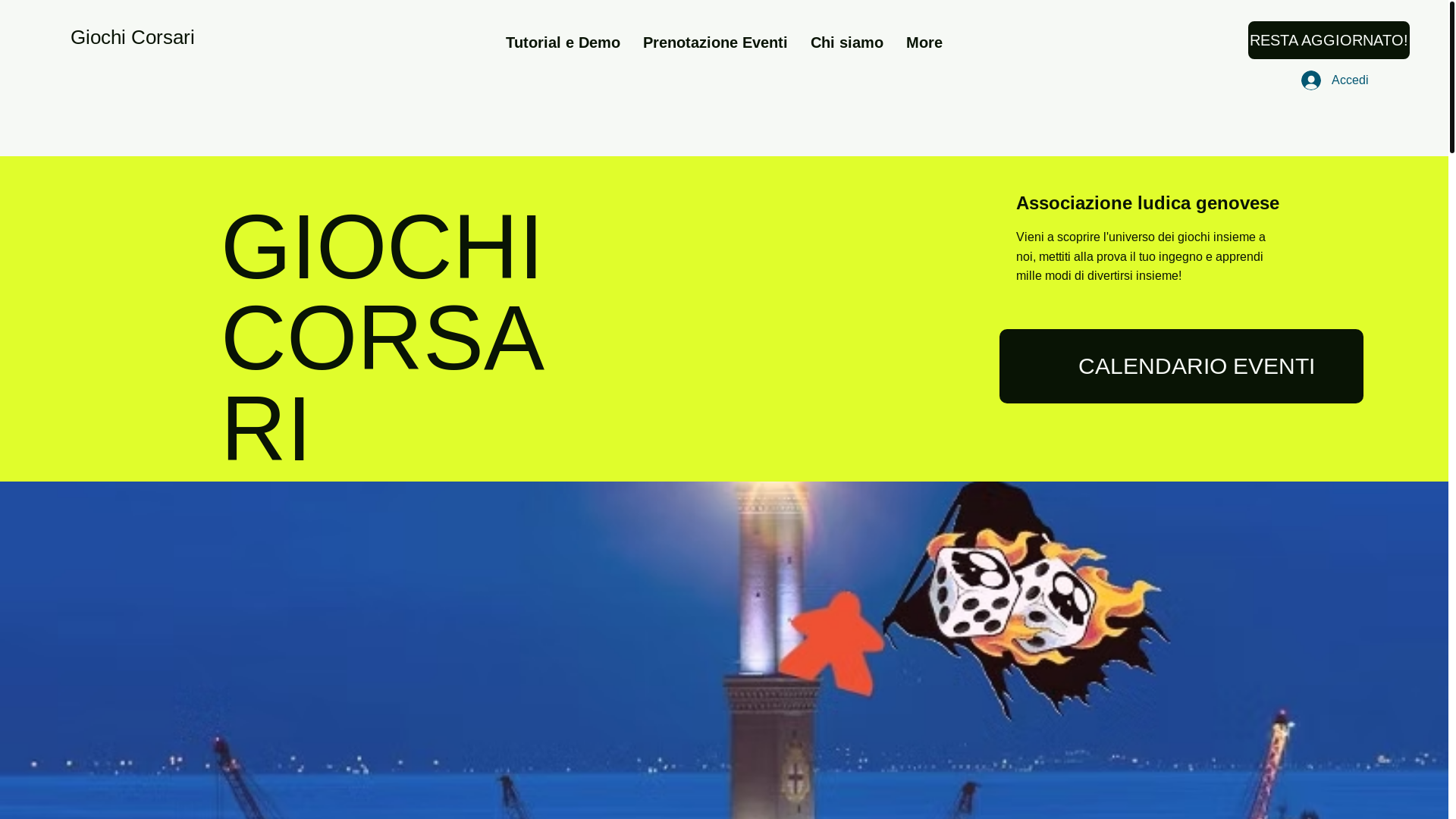 website screenshot of https://giochicorsari.org/