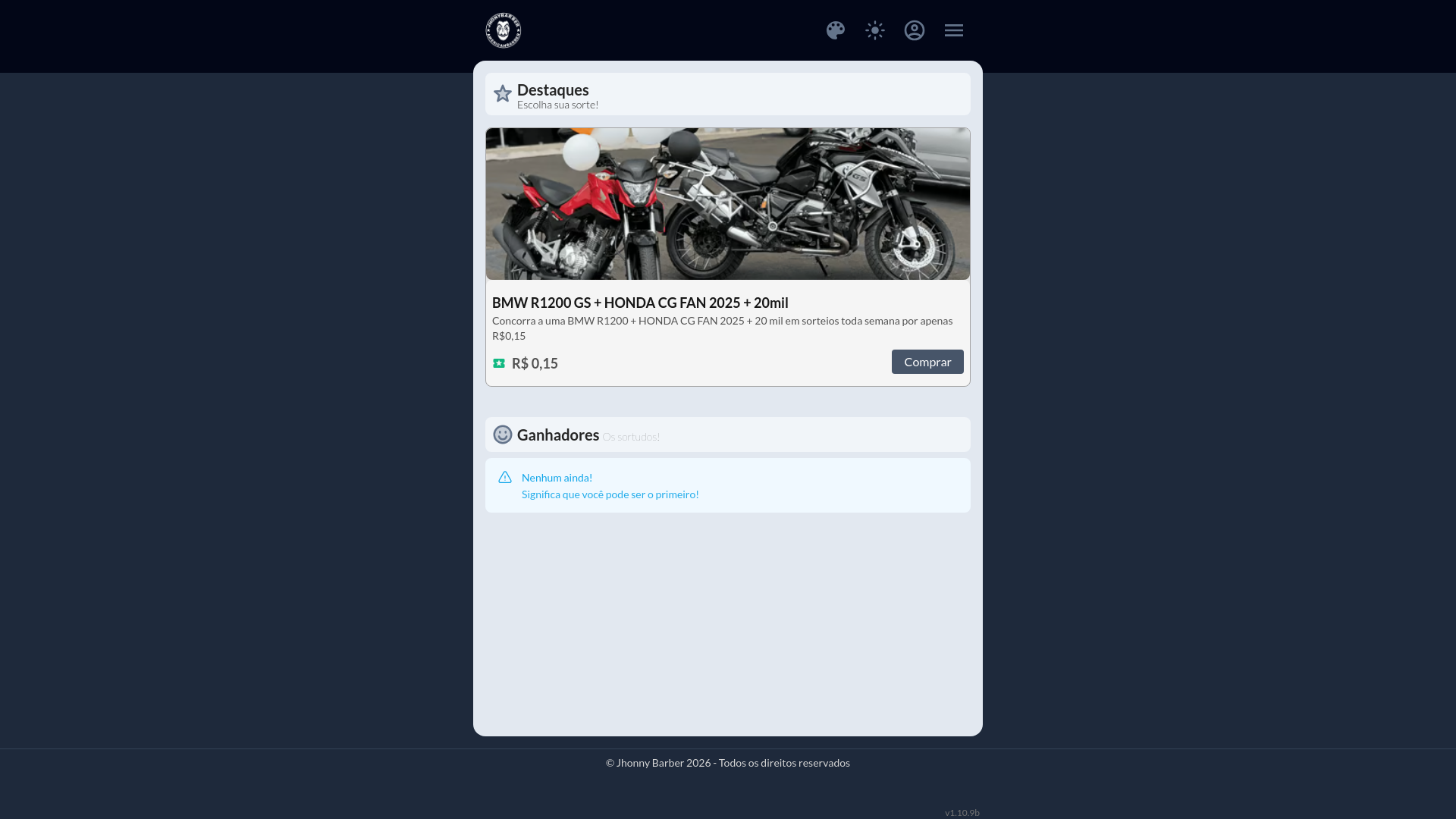 website screenshot of https://jhonnybarber.com.br/