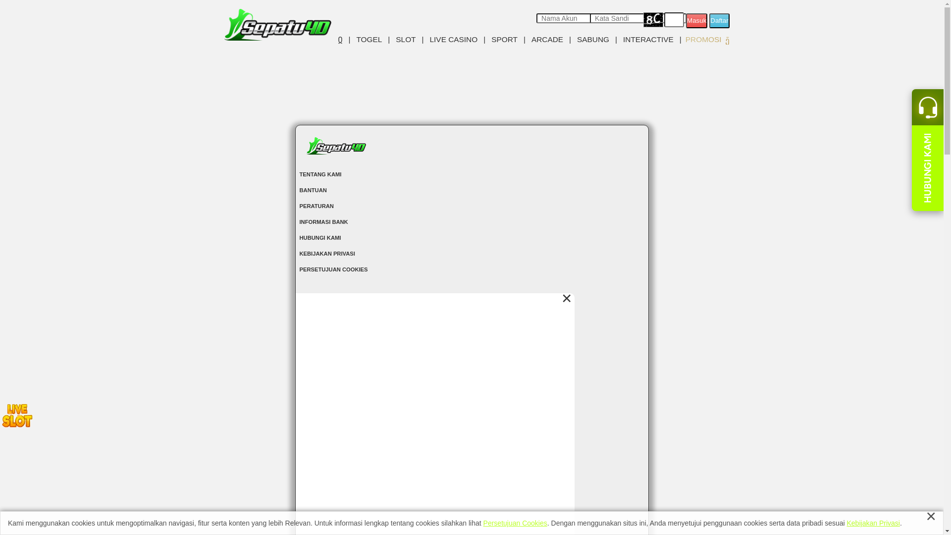 website screenshot of https://sepatuharum.xyz/
