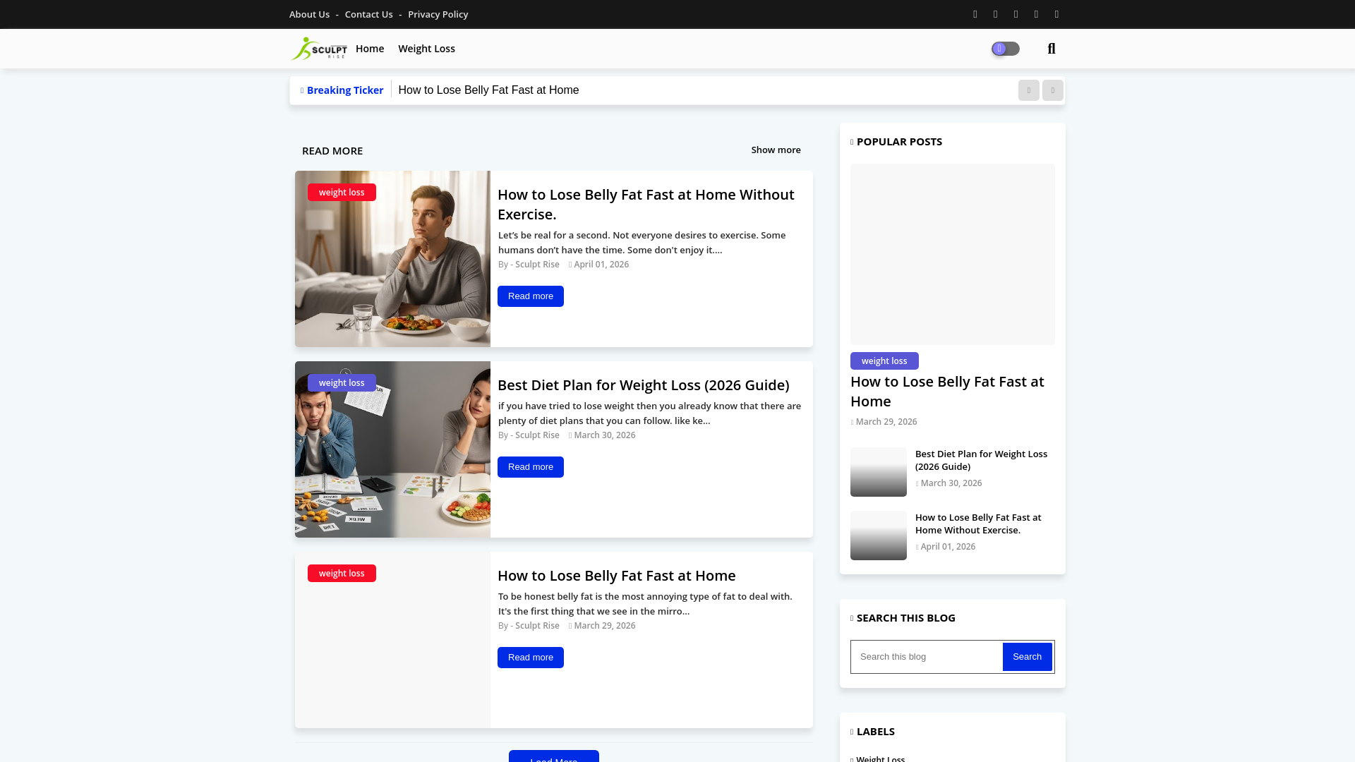website screenshot of https://sculptrise.com/