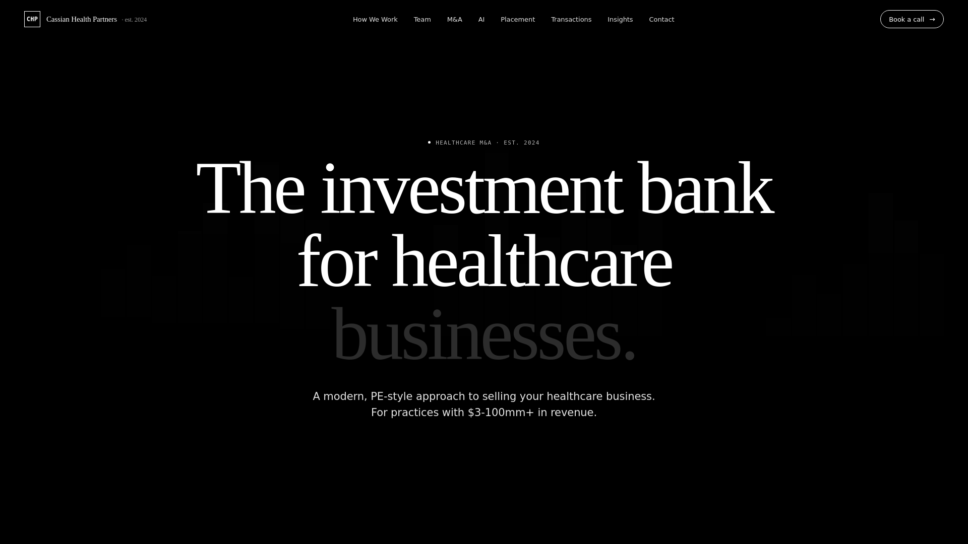 website screenshot of https://cassianhealthpartners.com/
