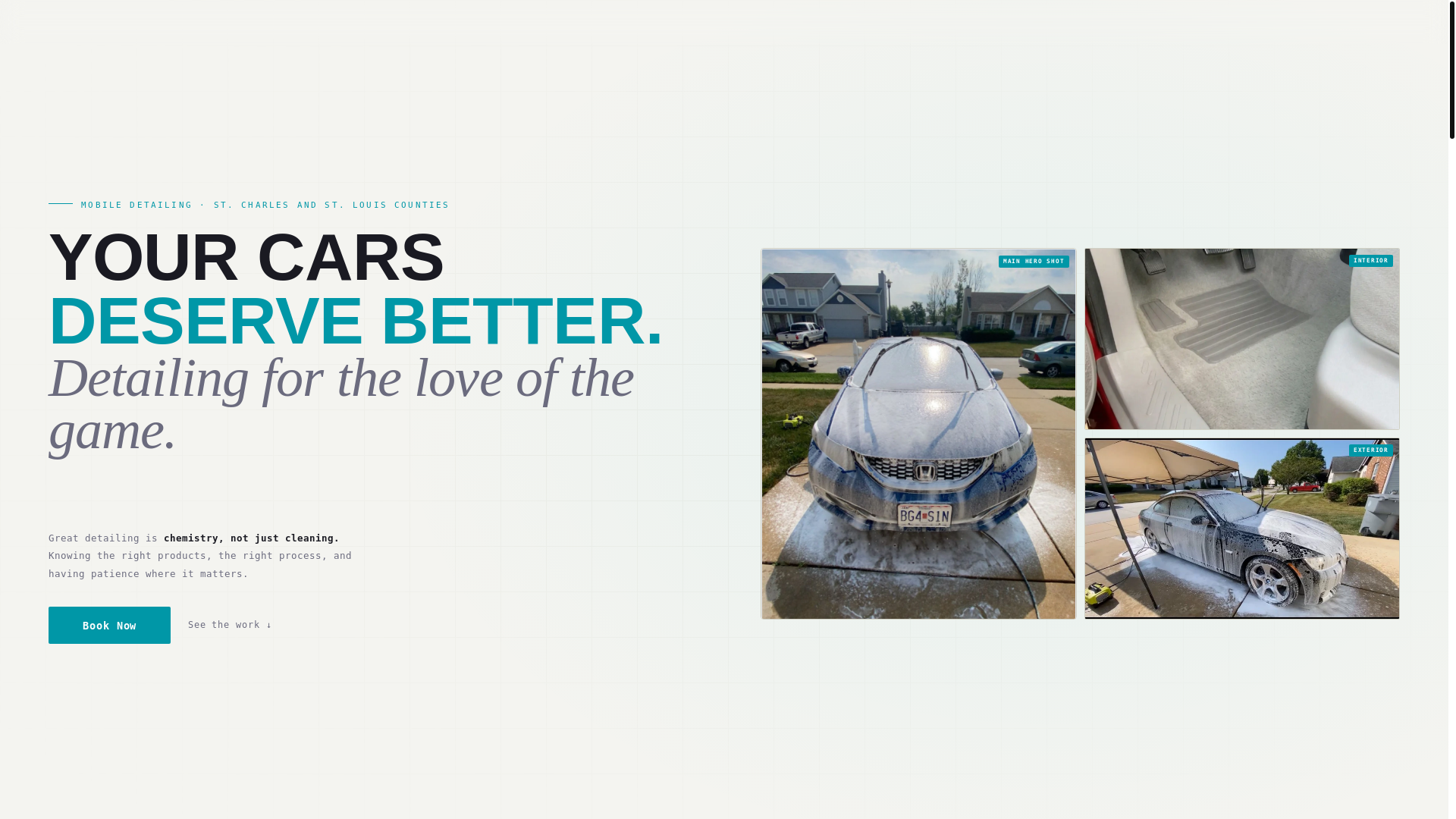 website screenshot of https://nulldetailing.com