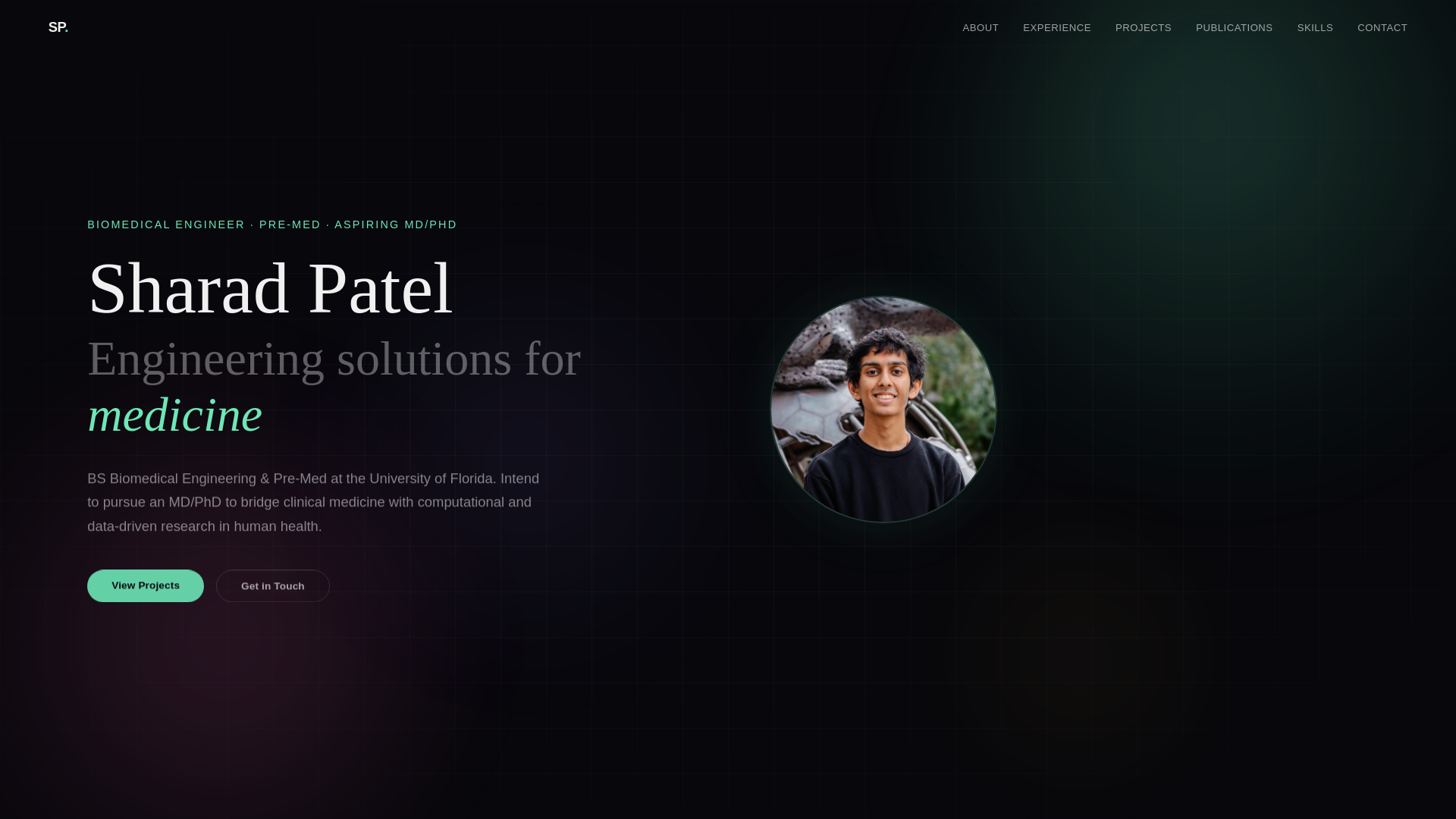 website screenshot of https://sharadrpatel.com/