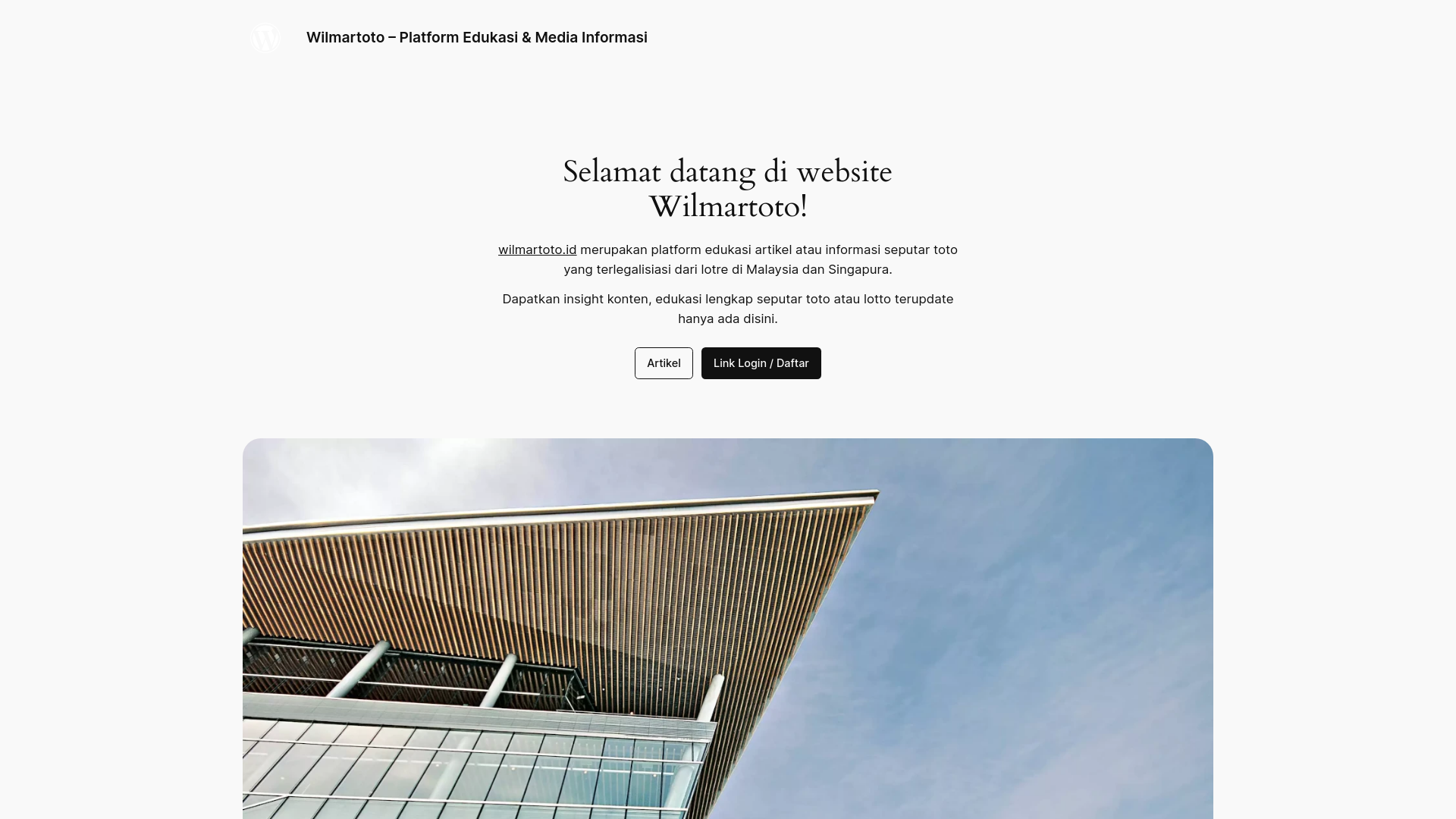 website screenshot of https://wilmartoto.id