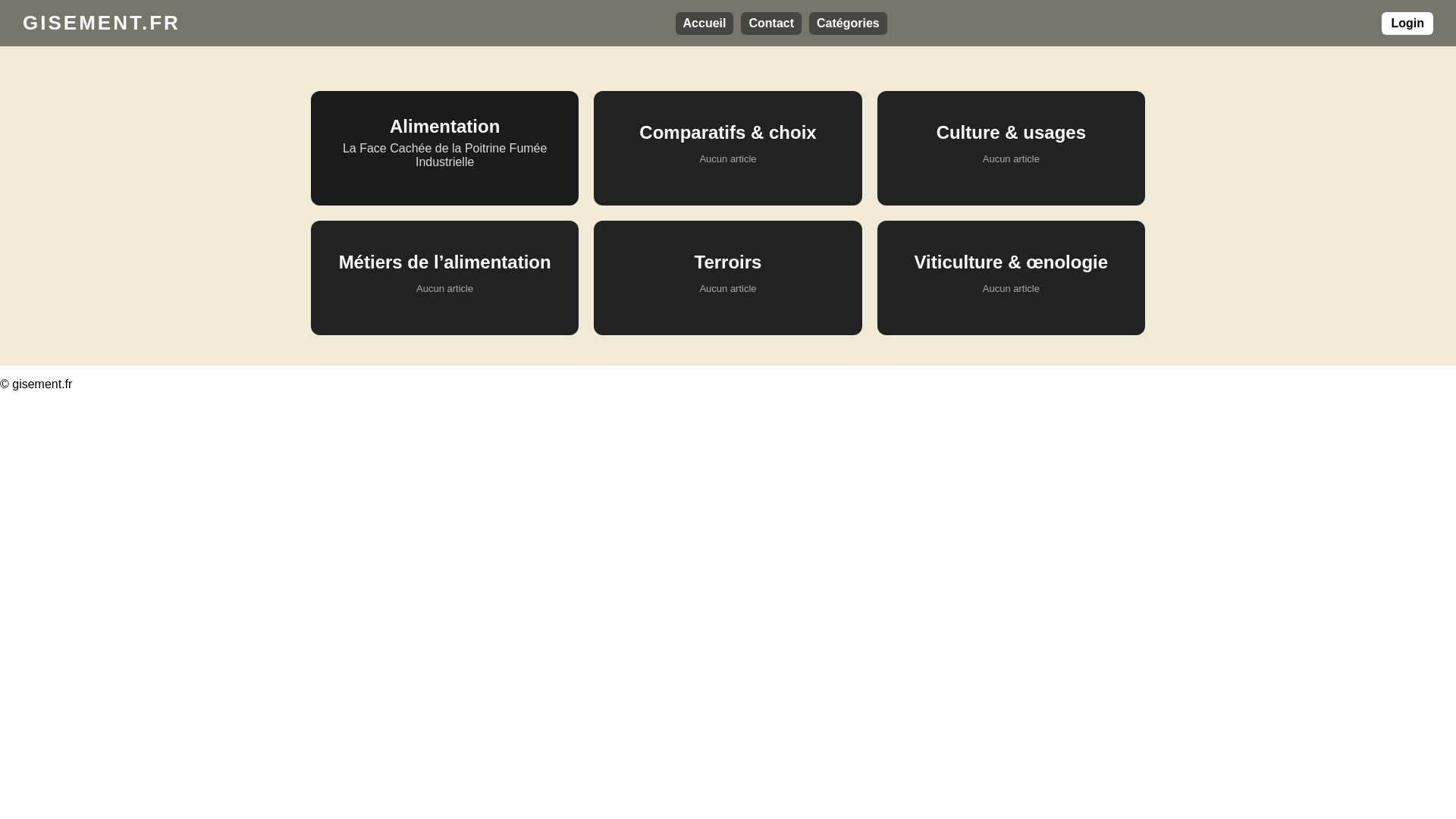 website screenshot of https://gisement.fr